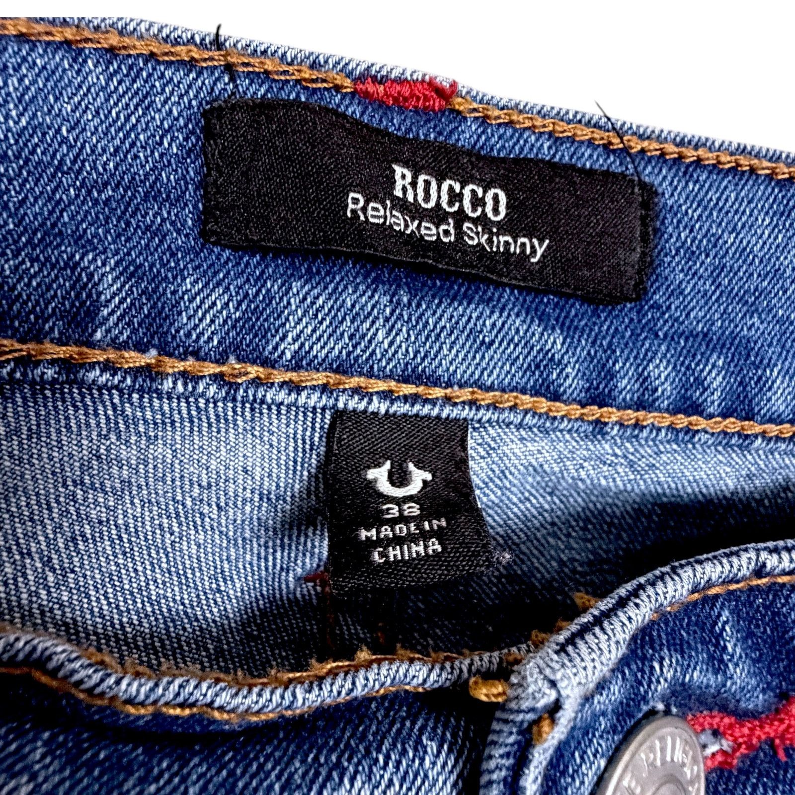 True Religion True Religion Rocco Jeans Mens 38x33 Denim Skinny Relaxed Size US 38 / EU 54 - 7 Thumbnail
