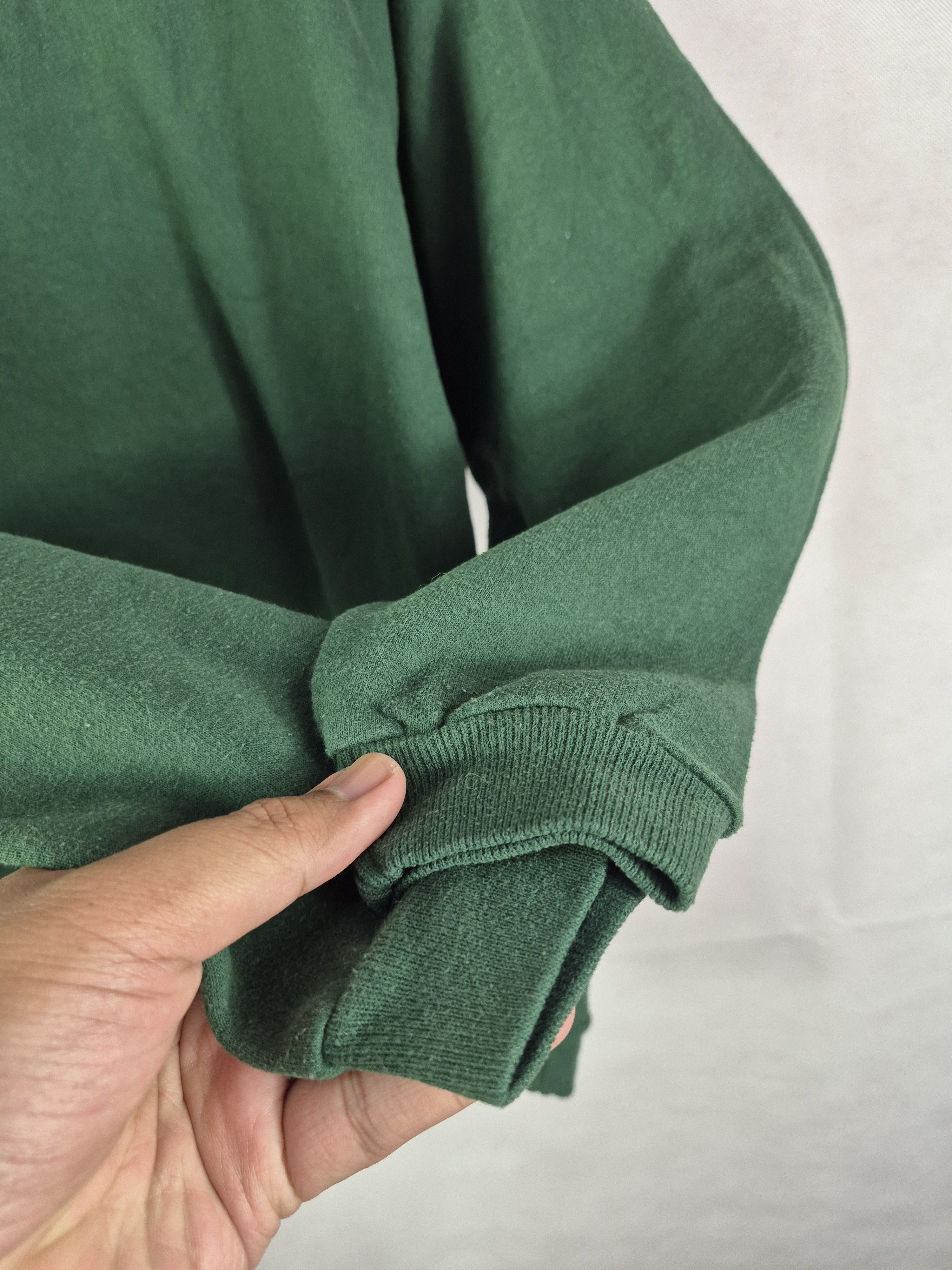 Vintage 🔥 Vintage Plain Green Sweatshirt Pullover Jumper Size US L / EU 52-54 / 3 - 4 Thumbnail