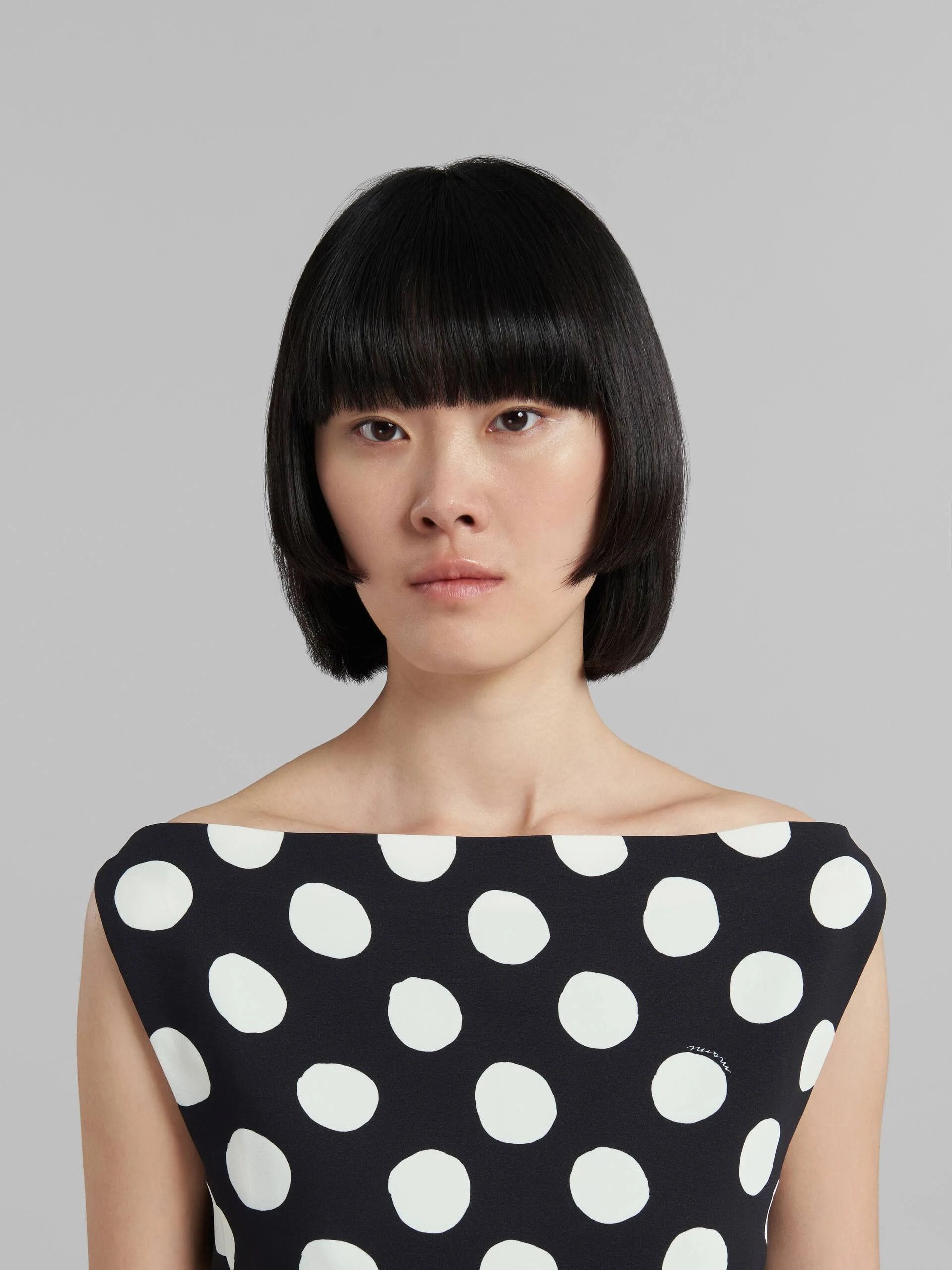 Marni o1w1db10824 Polka Dot Sleeveless Top in Black White Size M / US 6-8 / IT 42-44 - 2 Thumbnail