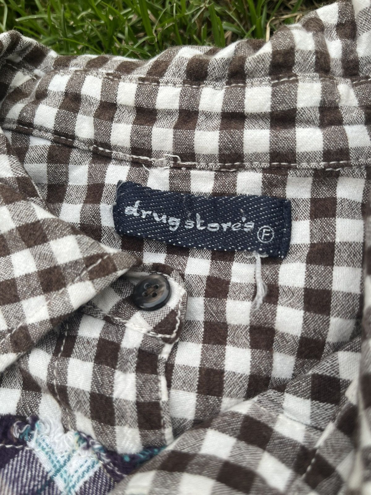 Japanese Brand Drug Store’s Flannel PatchWork Vintage Size US L / EU 52-54 / 3 - 4 Thumbnail
