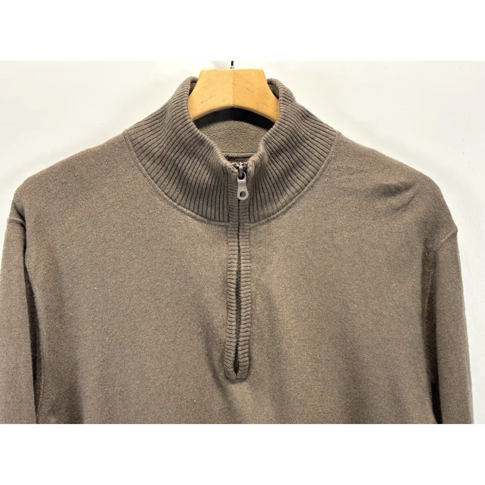 The North Face VINTAGE The North Face Wool Blend Sweater Shirt Men Large Brown 1/4 Zip Mock Neck Pullover Size US L / EU 52-54 / 3 - 2 Thumbnail