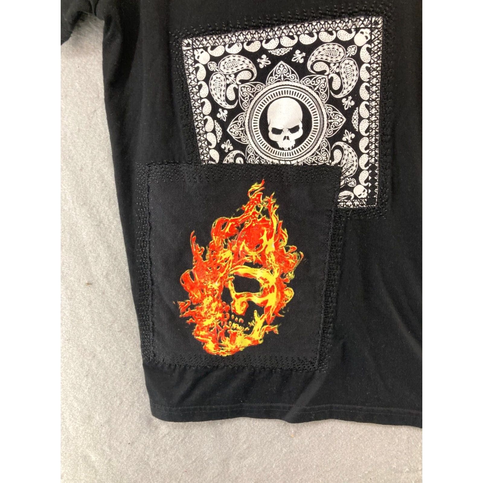 Vintage GFTD Los Angeles T-Shirt Mens M Black Flames Skull Hip Hop Streetwear - Adult Medium - Black - 2010s Style Size US M / EU 48-50 / 2 - 5 Thumbnail