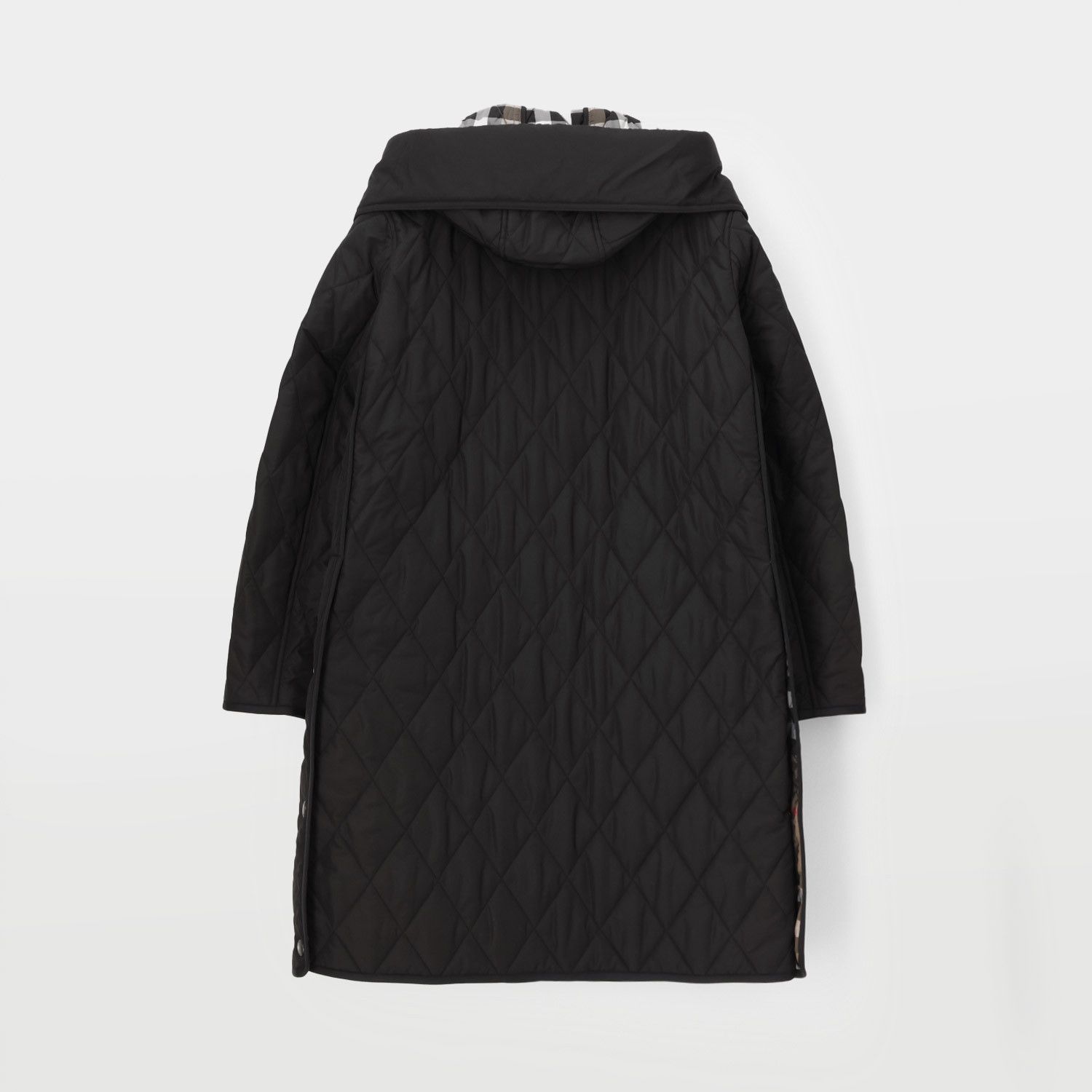 Burberry o1w1db10426 Quilted Long Jacket in Black Size XXS / US 00 / IT 34 - 2 Thumbnail