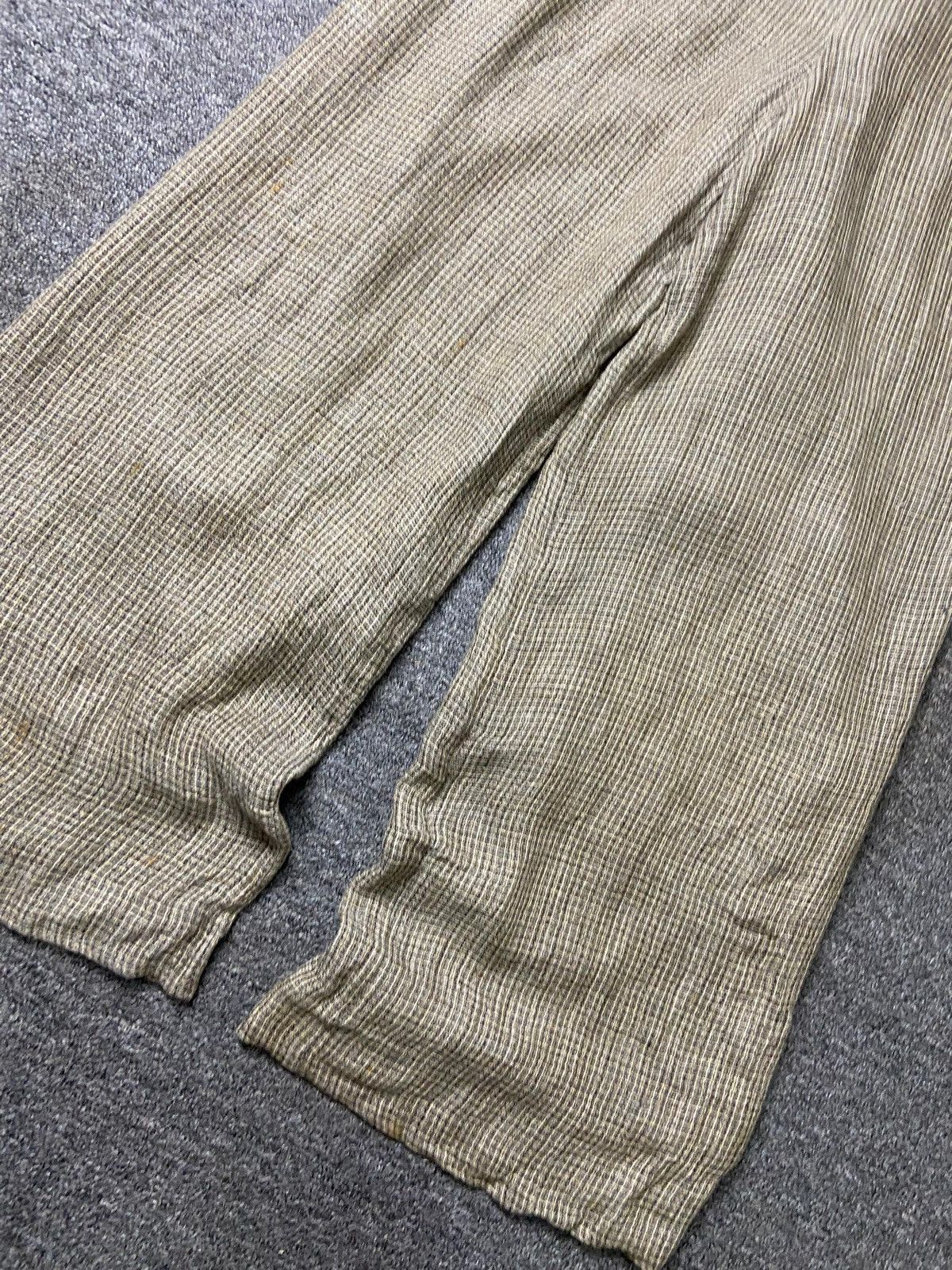 Japanese Brand FINITY Brand Linen Checkered Wide Leg Pants (169) Size 28" / US 6 / IT 42 - 9 Thumbnail