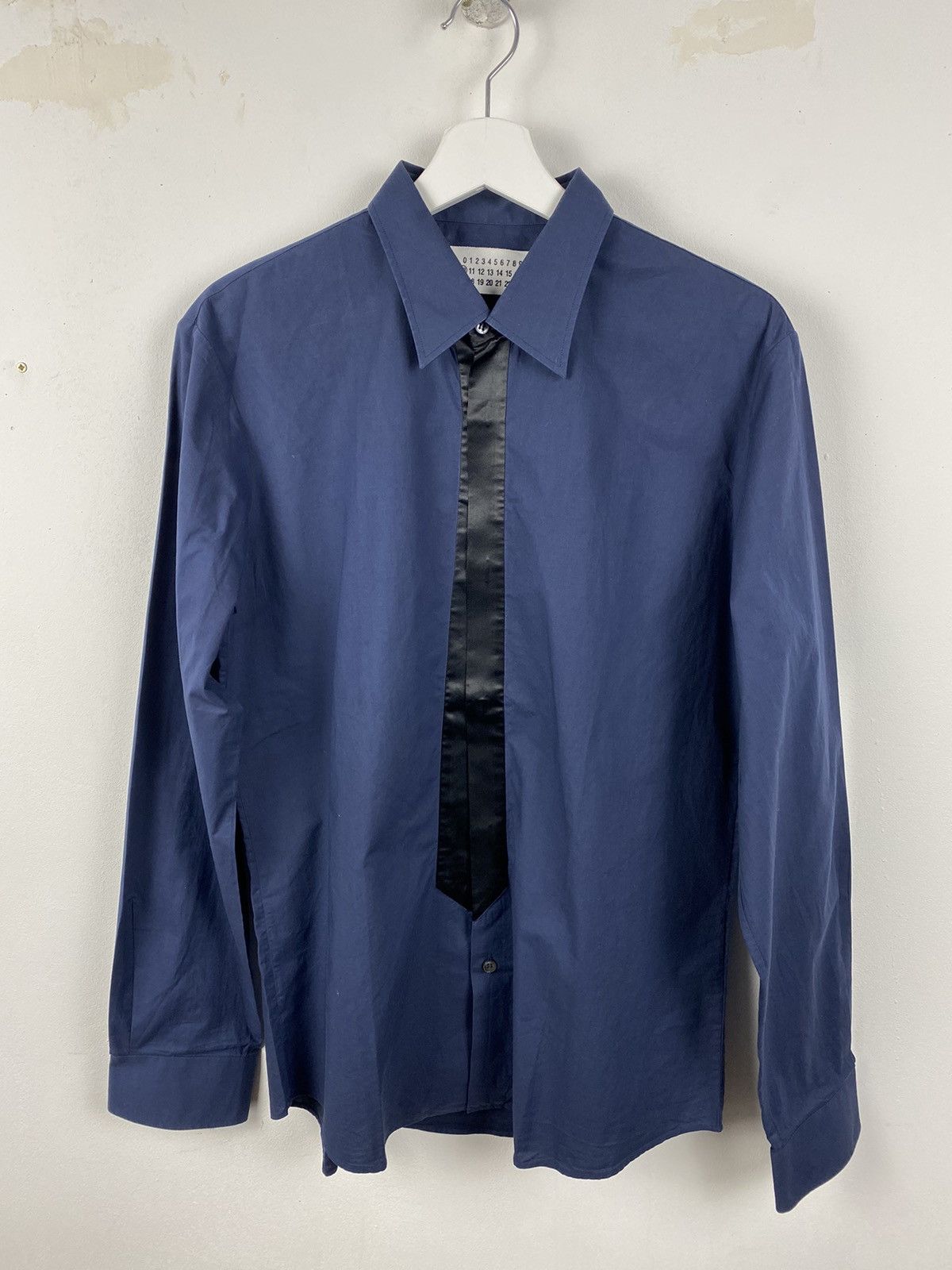 Pre-owned Maison Margiela Maison Martin Margiela Ss08 Trompe L'oeil Tie Shirt In Blue