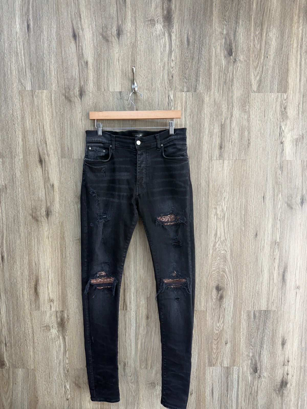 Amiri MX1 Brown Bandana Jeans