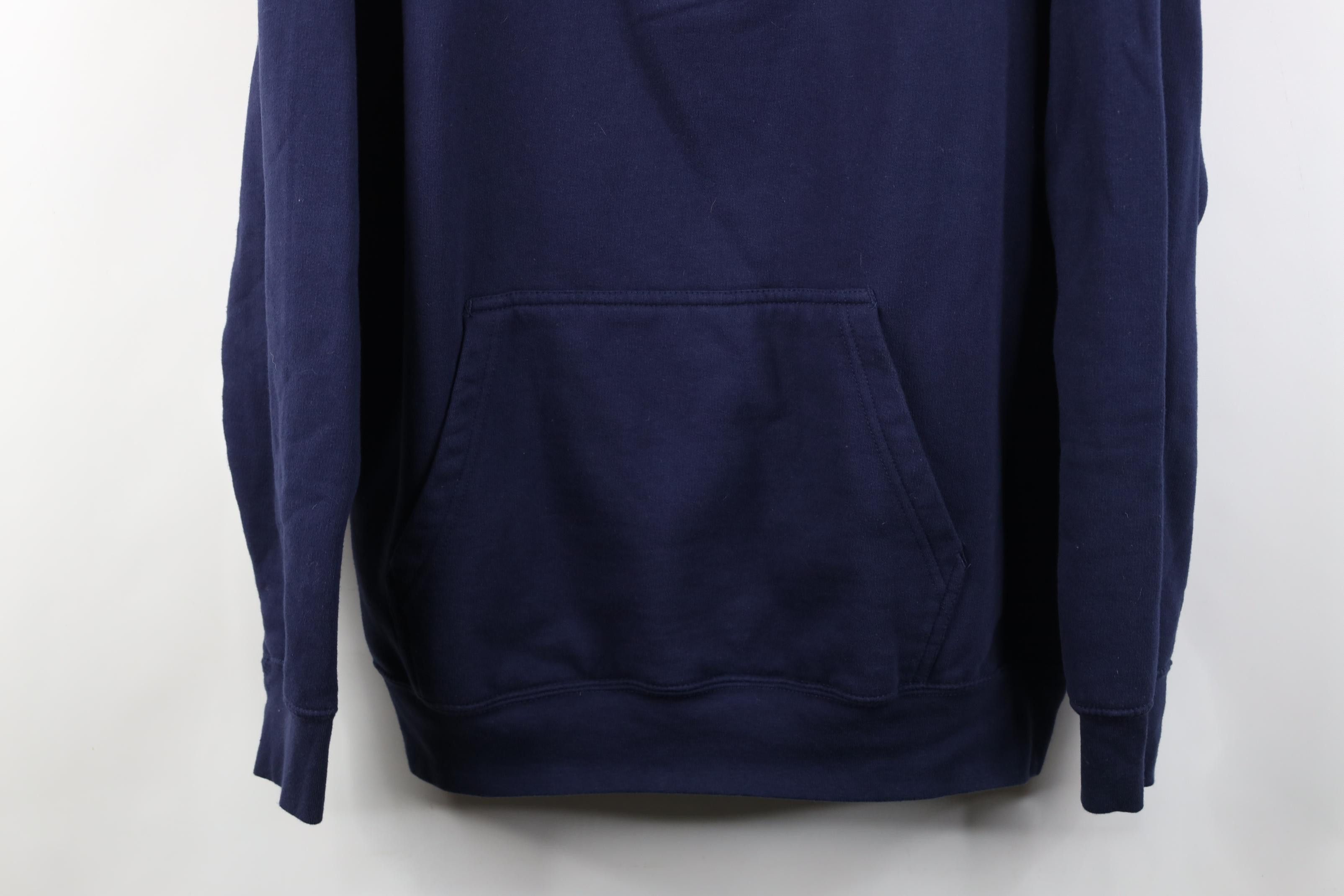Vintage Vintage 90s Y2K Notre Dame University Hoodie Sweatshirt Blue Size US XL / EU 56 / 4 - 3 Thumbnail
