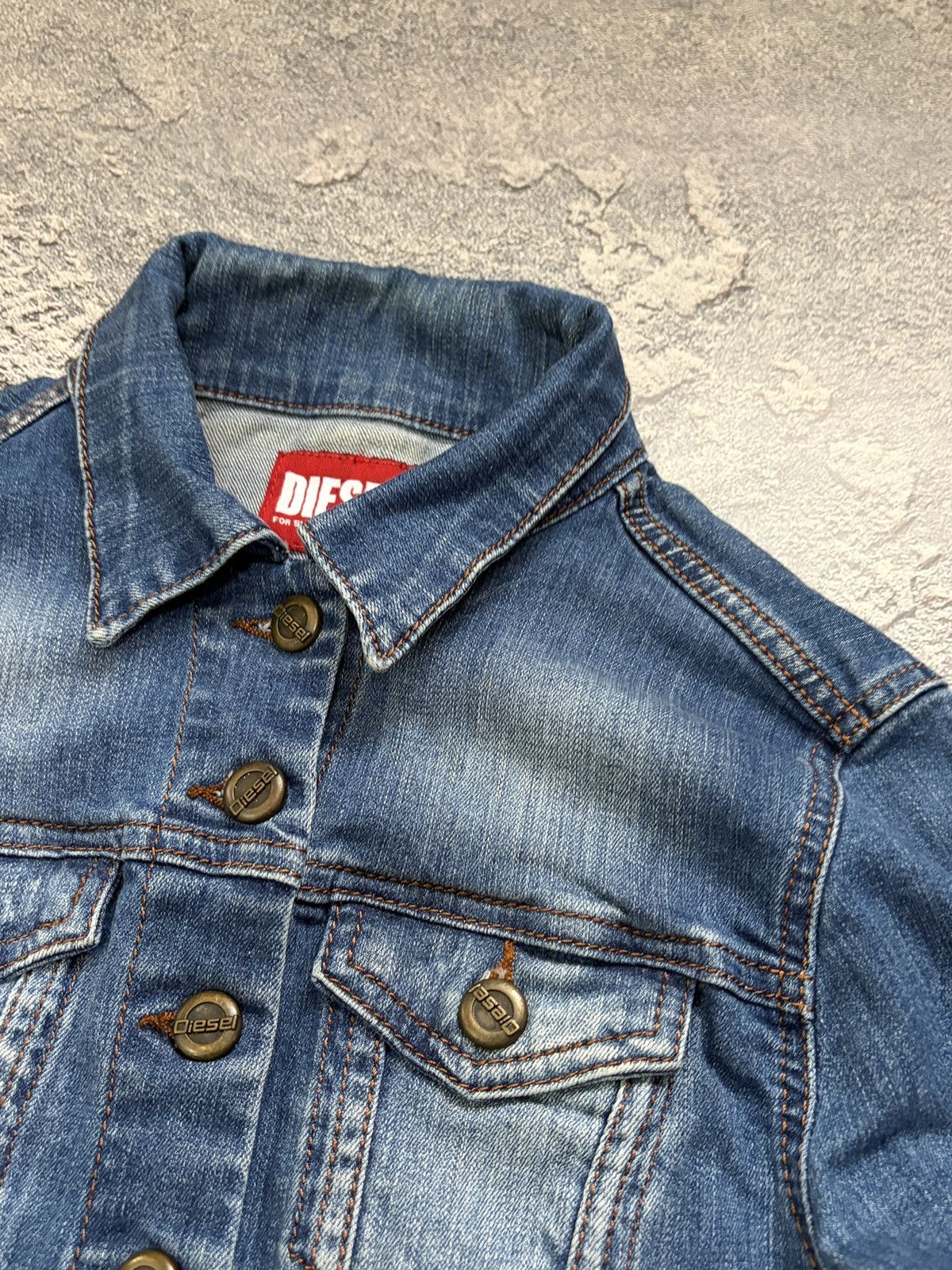 Diesel Diesel Vintage Cropped Denim Trucker Jacket Y2K S/M Size M / US 6-8 / IT 42-44 - 7 Thumbnail