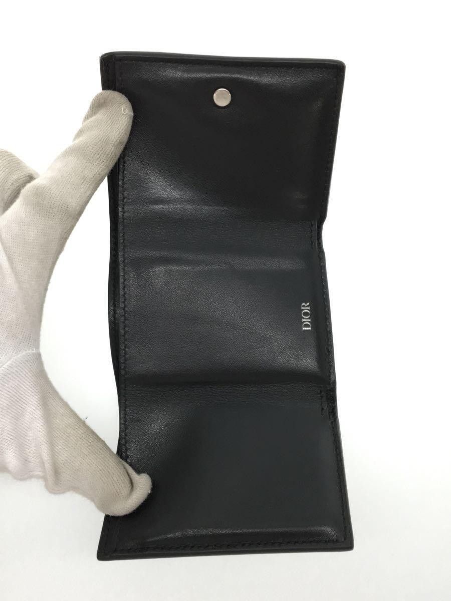 Dior Dior Leather Trifold Wallet Black Size ONE SIZE - 4 Thumbnail