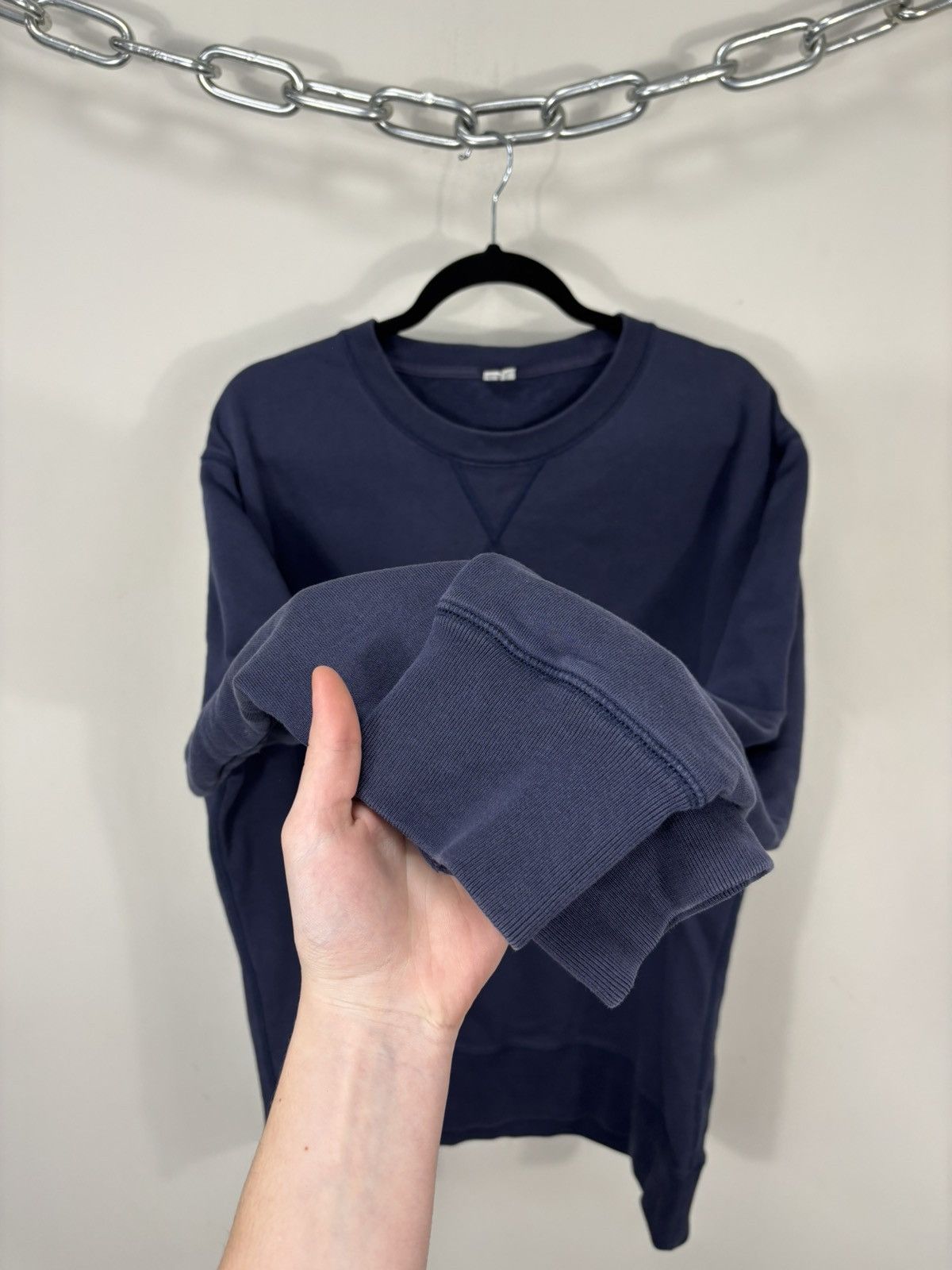 Arket Arket Men’s Navy Blue Cotton Classic Basic Sweatshirt Size US XL / EU 56 / 4 - 4 Thumbnail