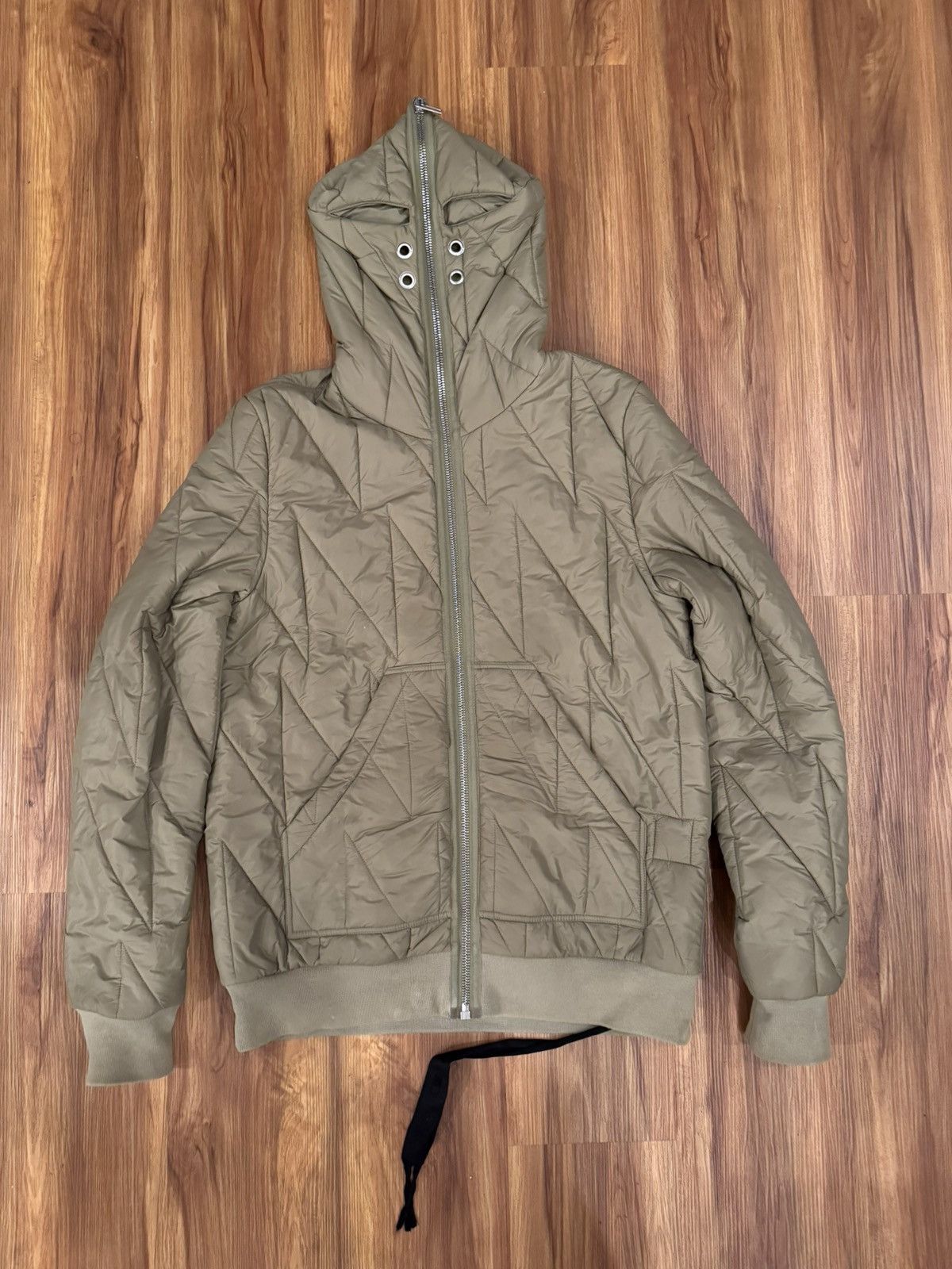 Rick Owens DRKSHDW quilted hooded Gimp jacket
