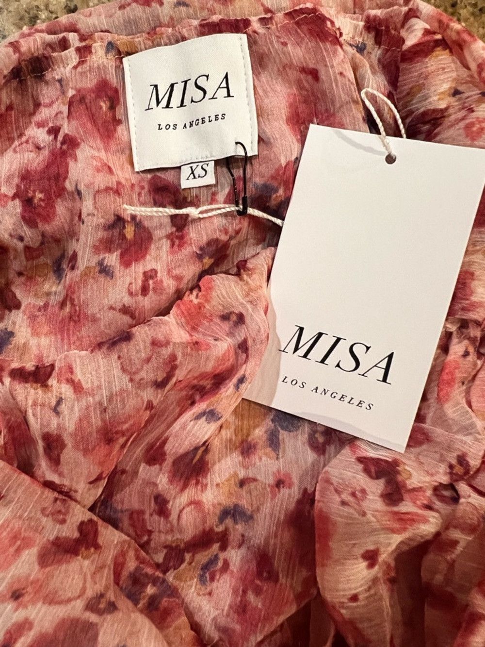 MISA Los Angeles MISA Los Angeles Monet Dress XS Pink Floral Strapless Maxi Size XS / US 0-2 / IT 36-38 - 8 Thumbnail
