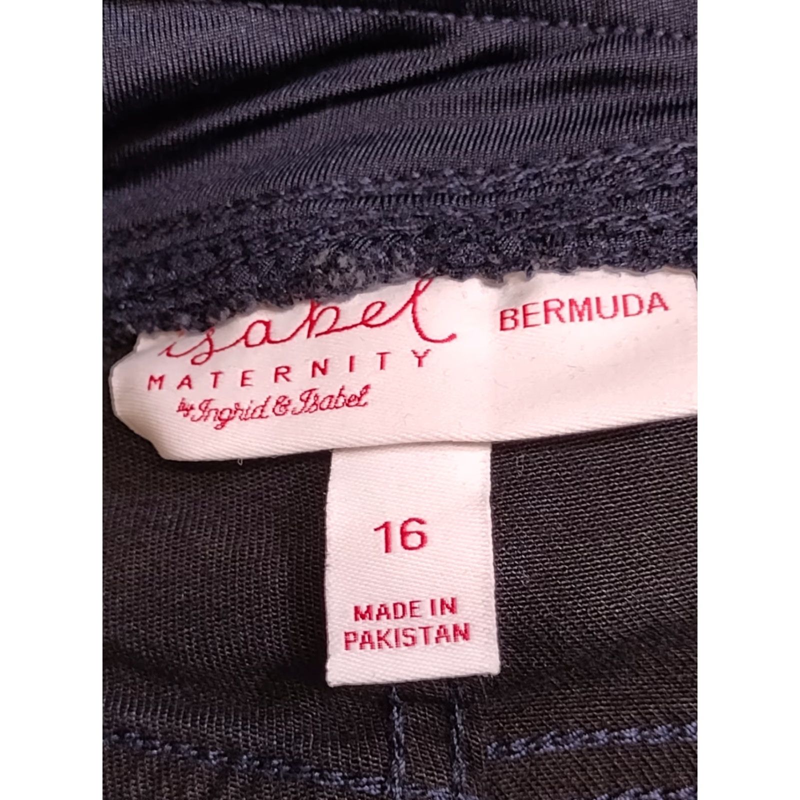 Denime Isabel Maternity Shorts Black Denim Crossover Panel Bermuda Size 16 Size 38" / US 16 / IT 52 - 5 Thumbnail