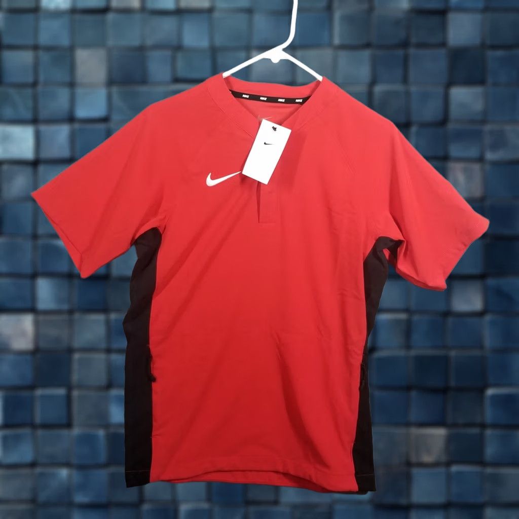 Nike Nike Men's Baseball Windshirt Short Sleeve Red XS Size US XS / EU 42 / 0 - 1 Thumbnail