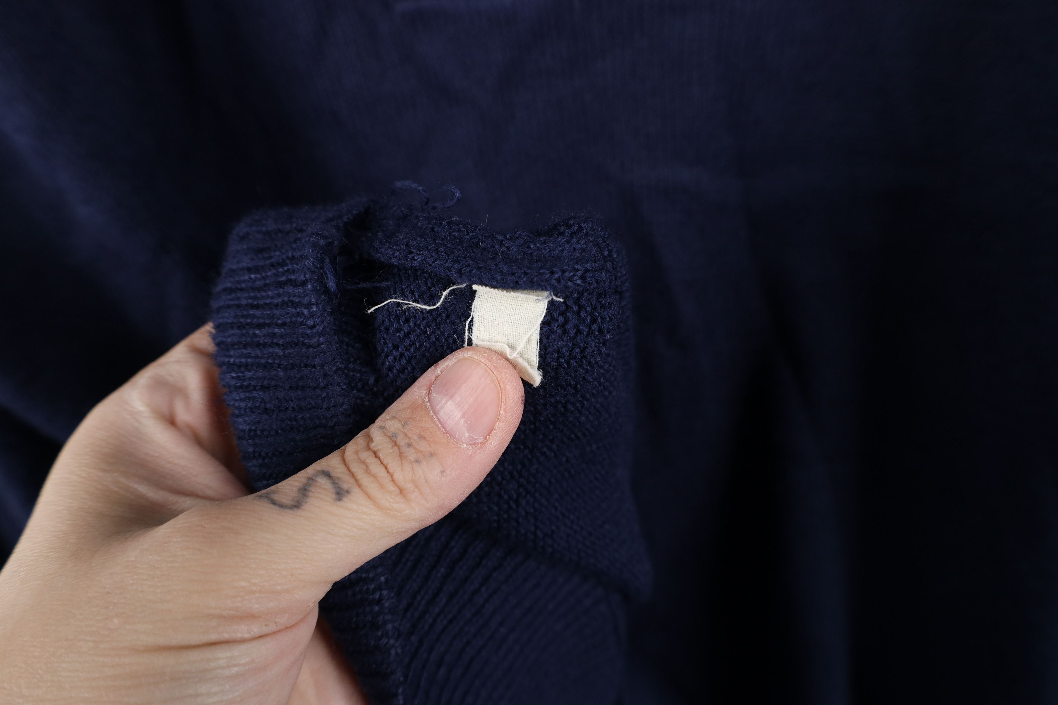 Vintage Vintage 60s 70s Streetwear Collared Pullover Sweater Blue Size US L / EU 52-54 / 3 - 10 Thumbnail