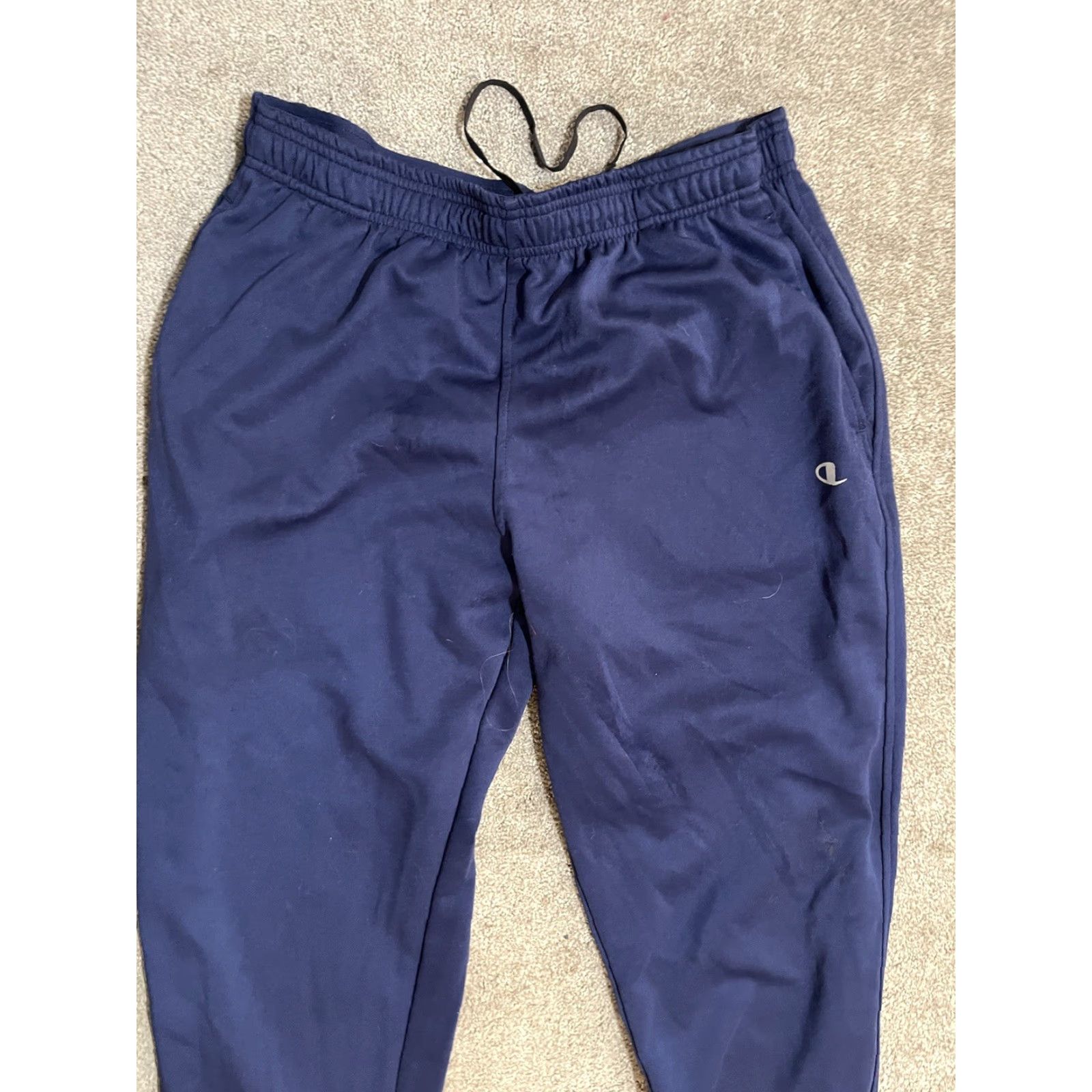Champion Champion Sweatpants Men’s Blue Authentic Athleticwear Logo Pockets Straight Relaxed Regular Size M Casual Active Sports Pant Size US 31 - 2 Thumbnail