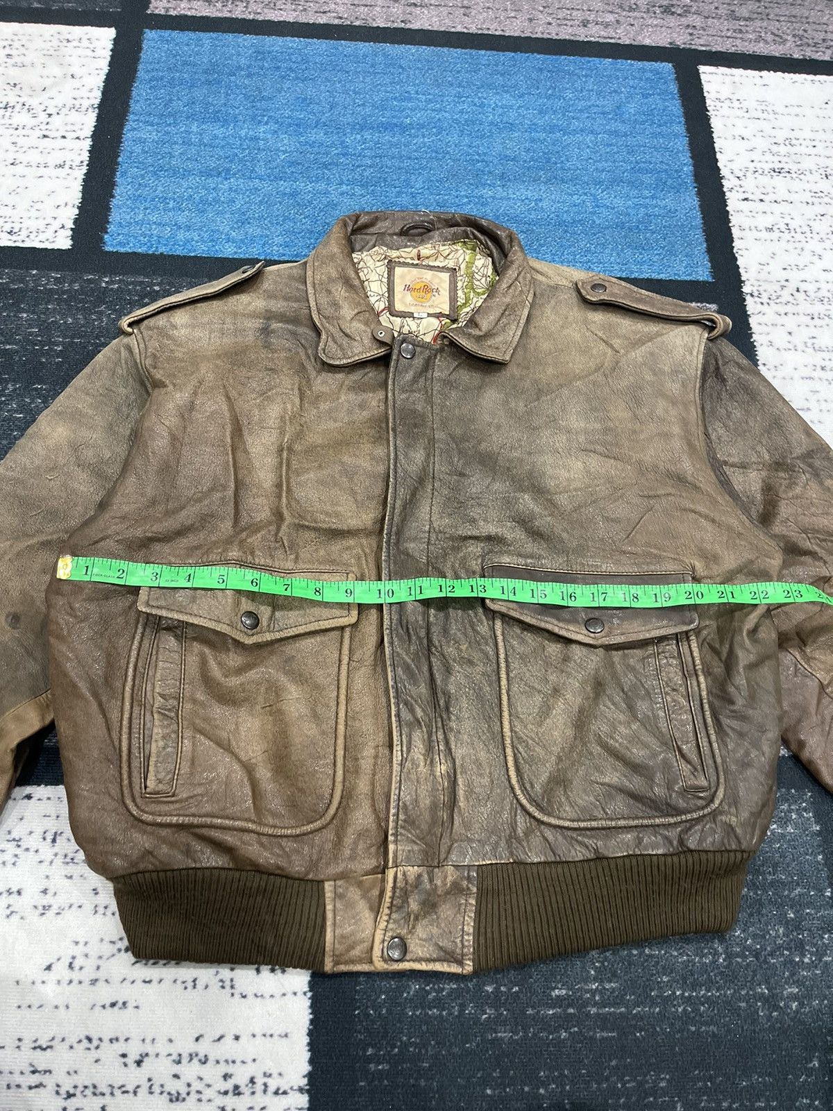 Hard Rock Cafe Vintage Hard Rock Cafe Leather Bomber Jacket Size US L / EU 52-54 / 3 - 22 Thumbnail