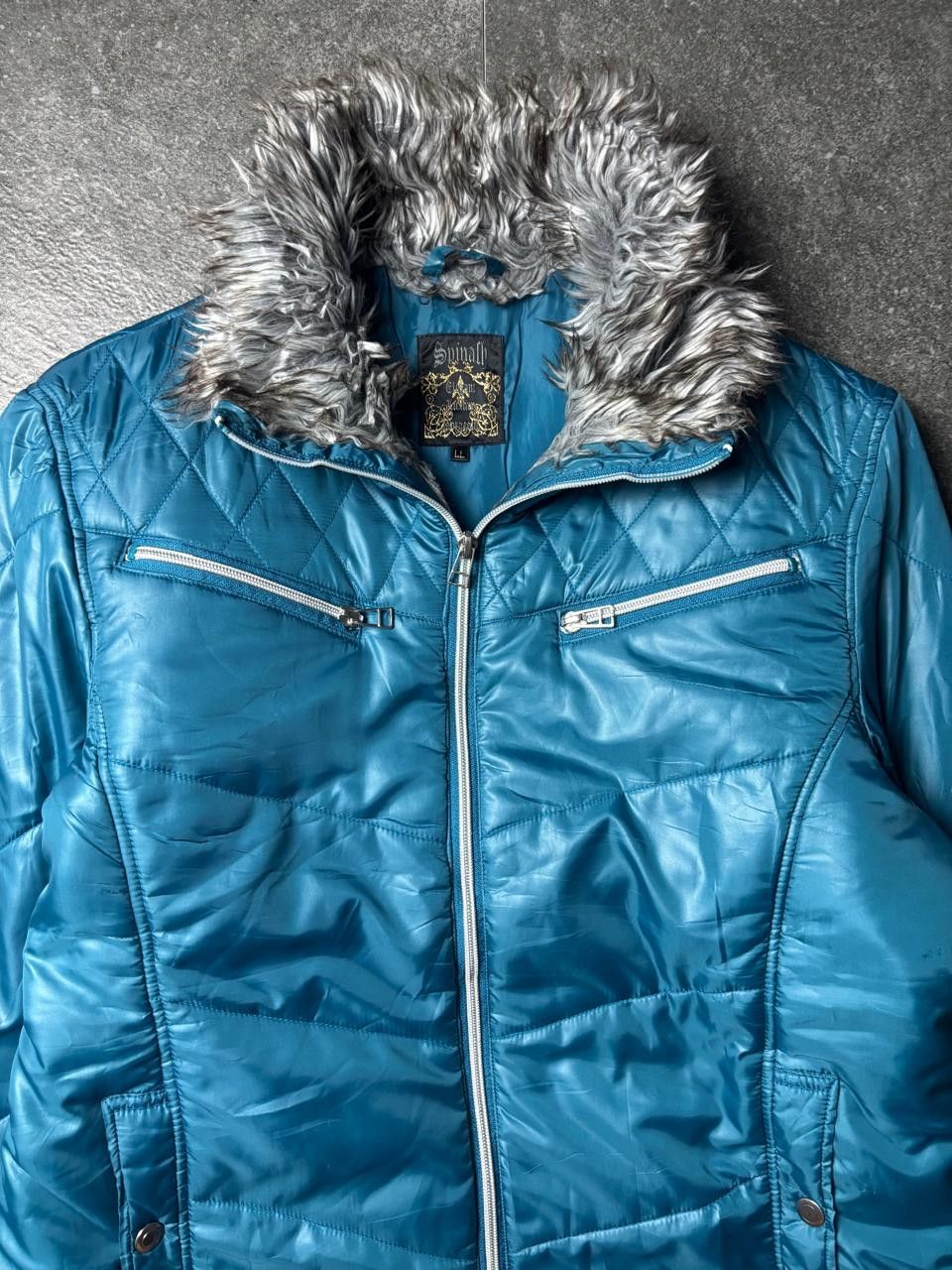 Japanese Brand 2000s Spinach Vkei Fur Warm Padded Bikers Jacket Size US L / EU 52-54 / 3 - 2 Thumbnail