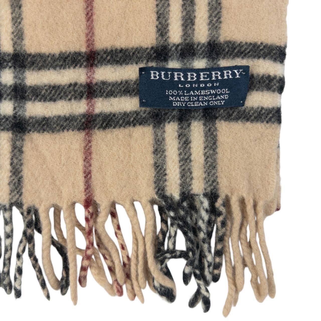 Burberry Vintage Burberry Nova Check Lambswool Tassel Scarf Size ONE SIZE - 2 Thumbnail