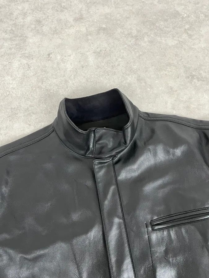 Armani Collezioni 2000s Armani Collezioni Black Leather Premium Jacket Size US L / EU 52-54 / 3 - 5 Thumbnail