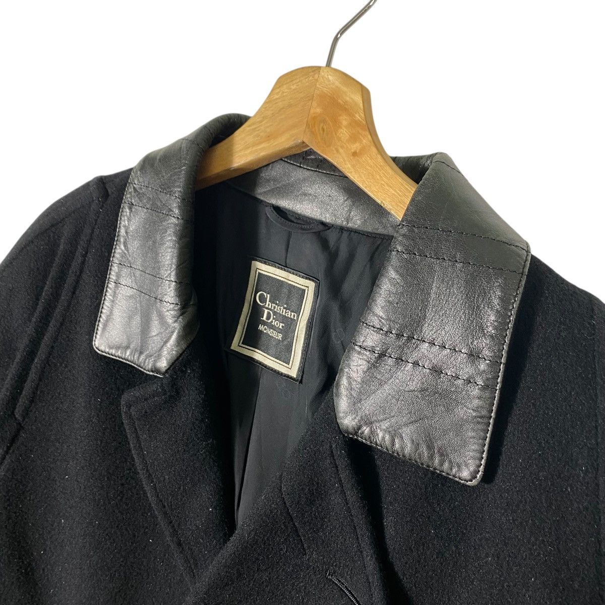 Christian Dior Monsieur × Dior Vintage Christian Dior Wool Collar Leather Size US S / EU 44-46 / 1 - 5 Thumbnail