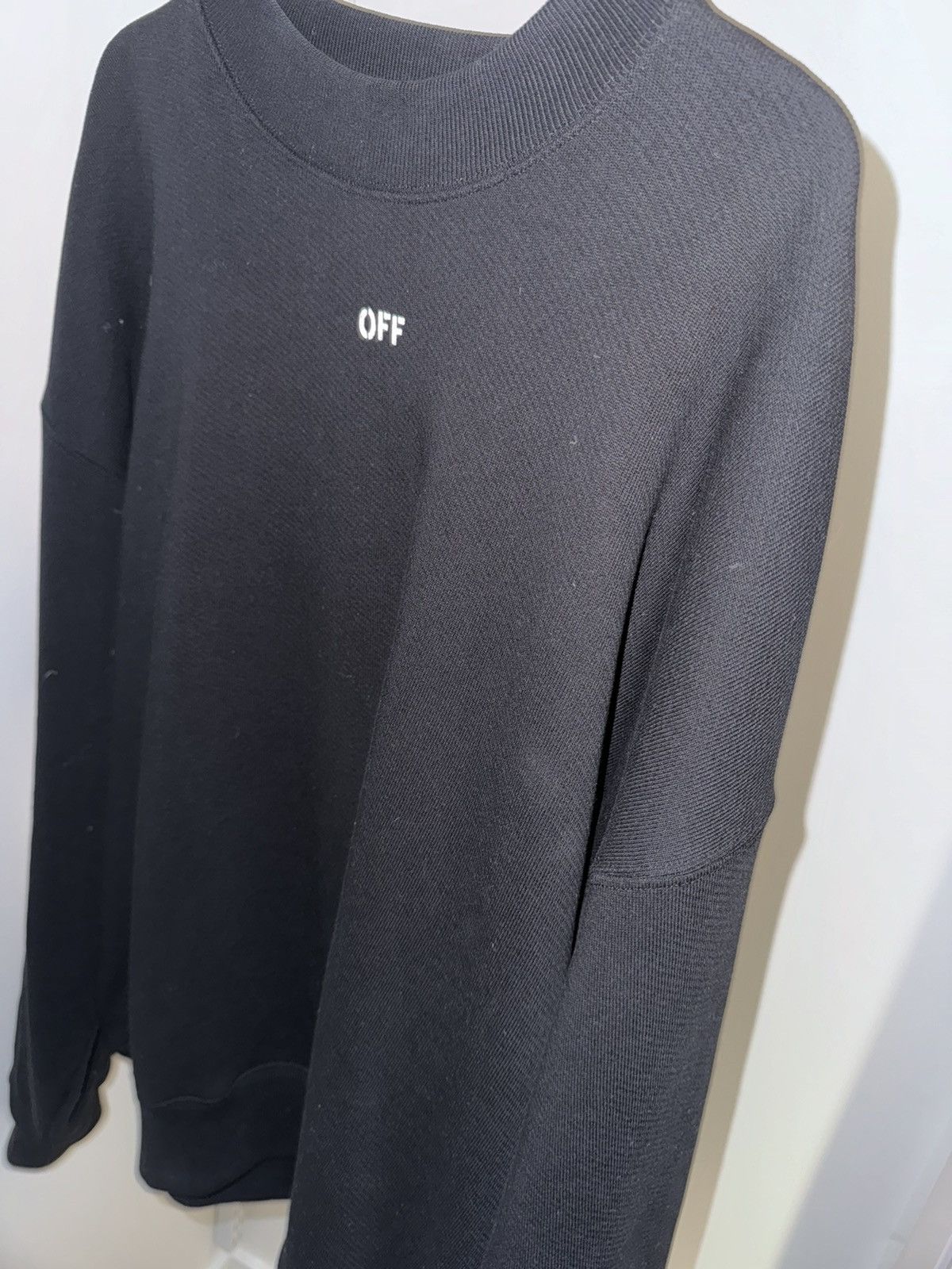image of Off White Off-White Arrows Print Cotton Sweatshirt in Black, Men's (Size Large)