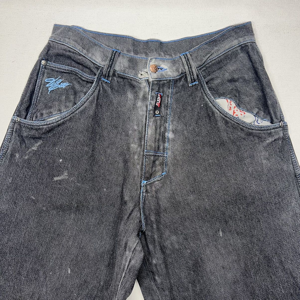 Ecco × Vintage VTG Willie Esco Jeans Grey Denim Duns Faded Baggy Y2K Size US 32 / EU 48 - 3 Thumbnail