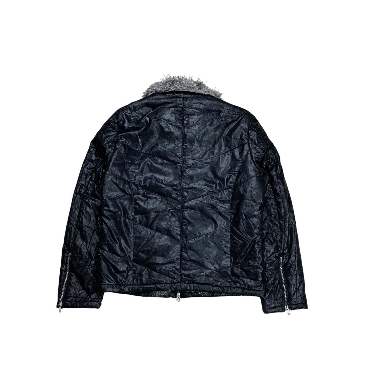 If Six Was Nine × Japanese Brand × Le Grande Bleu (L.G.B.) Spinash Fur Padded Bikers Jacket Size US L / EU 52-54 / 3 - 8 Thumbnail