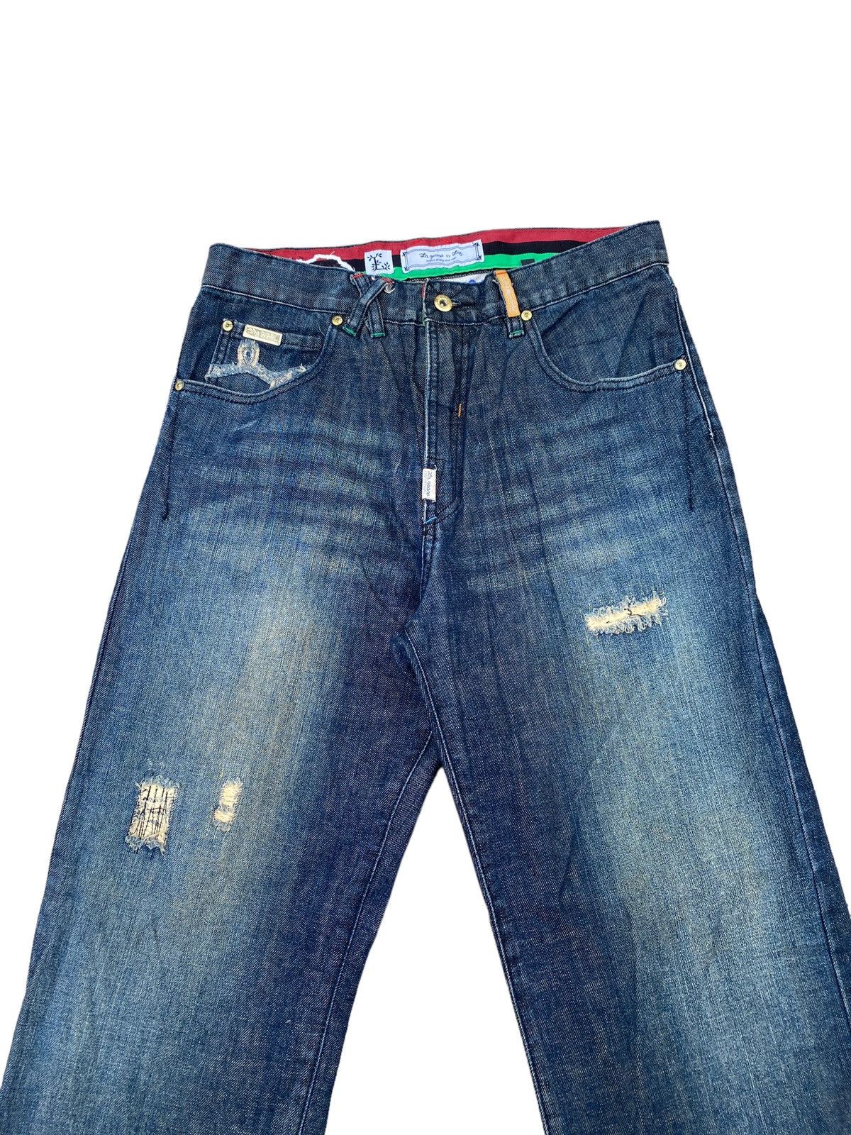 Japanese Brand LNG Pocket Logo Distressed Pant Size US 33 - 3 Thumbnail