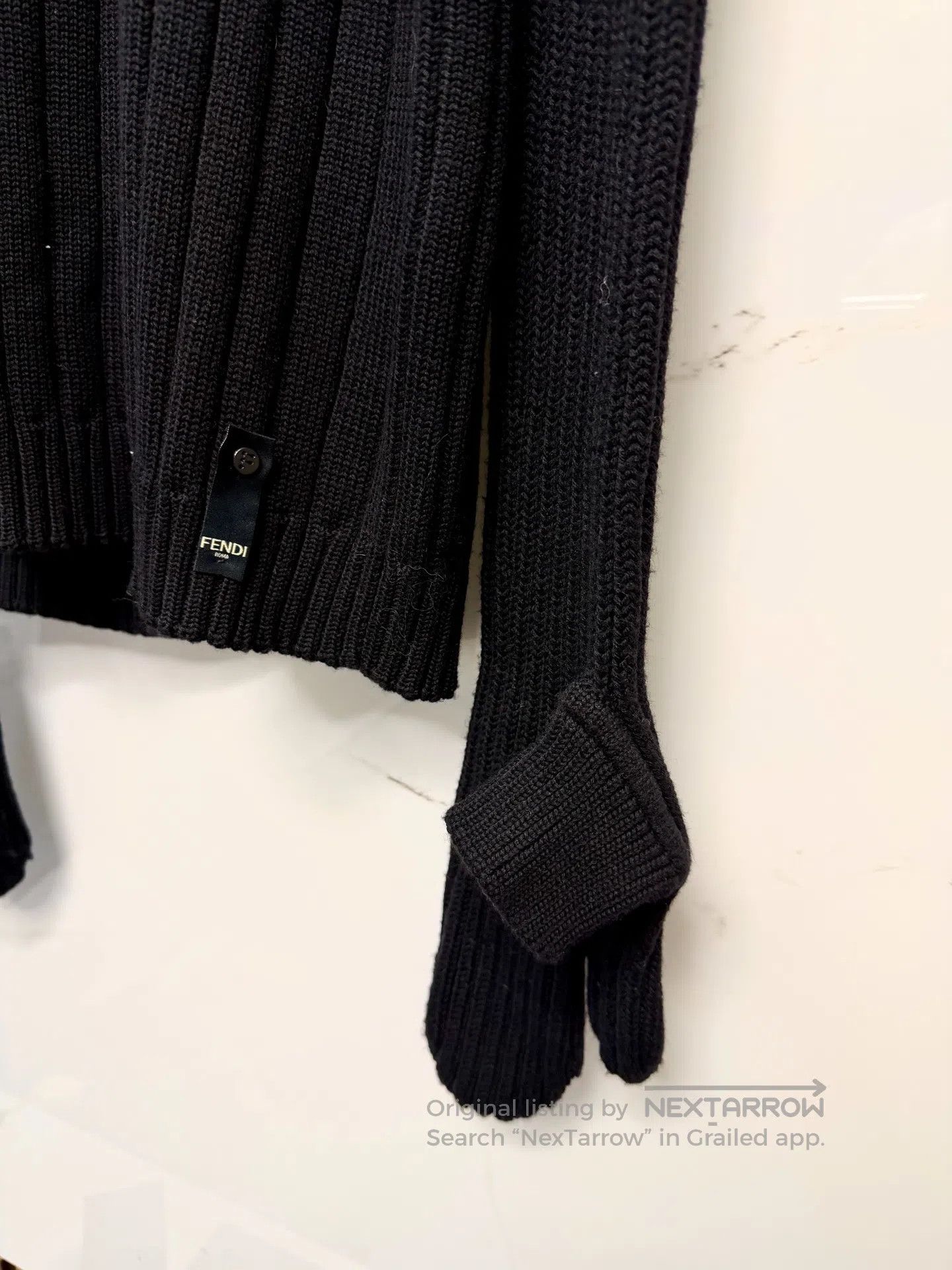 Fendi FENDI Faux Two-Piece Glove High-Neck Sweater| Size US M / EU 48-50 / 2 - 2 Thumbnail