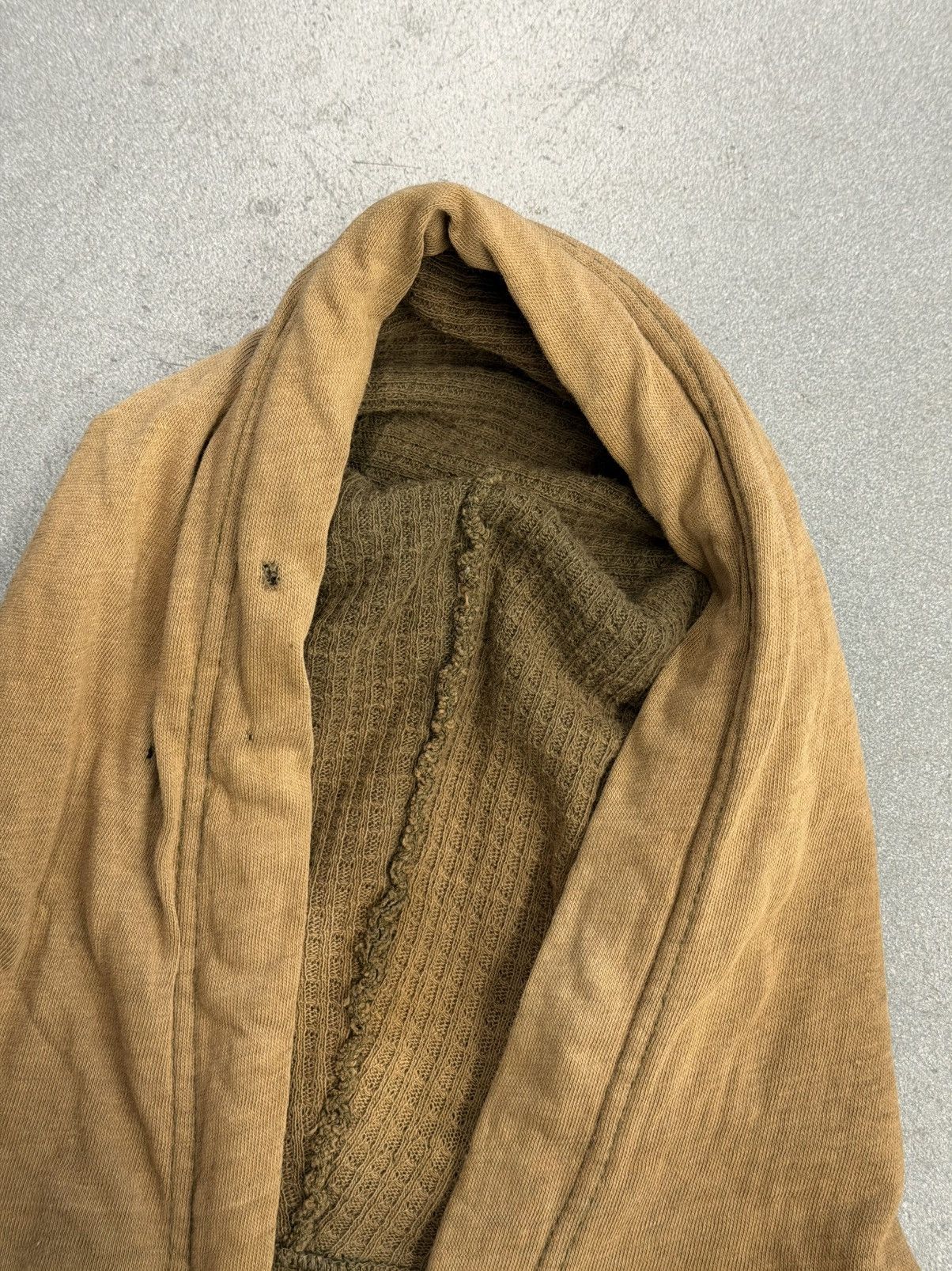 Other 1950's Vintage Thrashed Selvedged Waffle Line Zip Up Hoodie Size US L / EU 52-54 / 3 - 9 Thumbnail