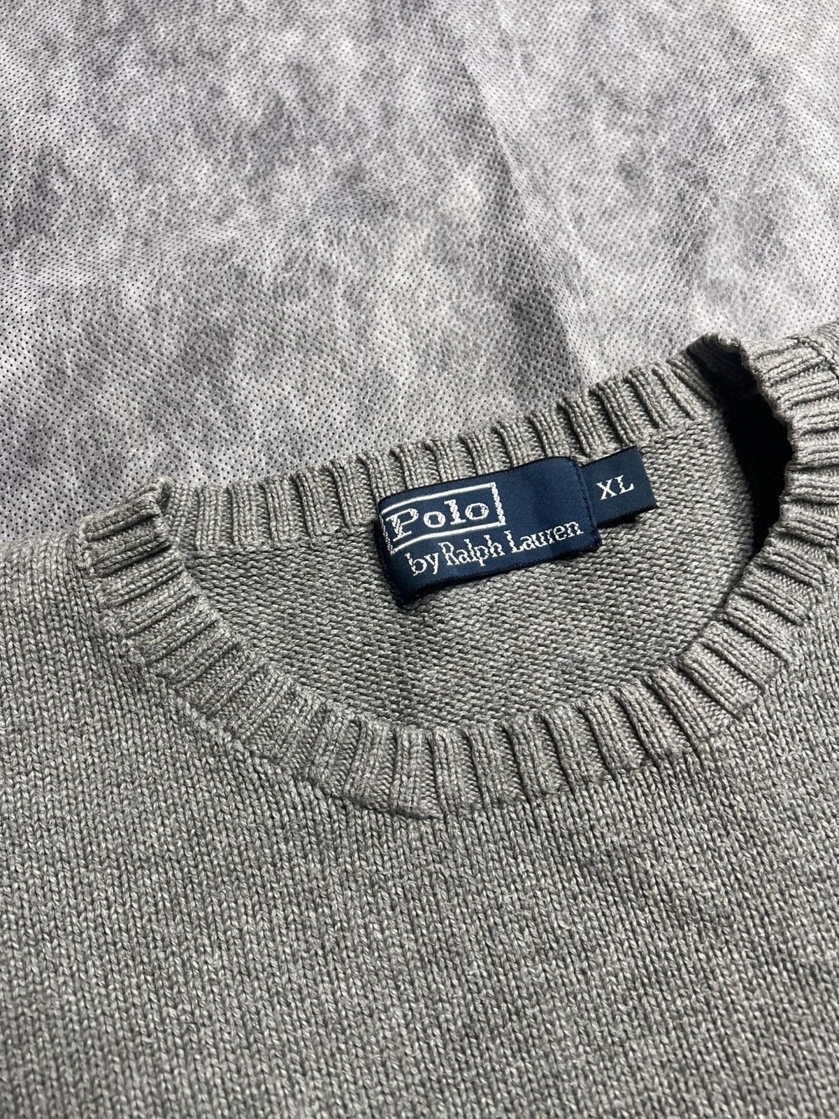 Polo Ralph Lauren Vintage Polo Ralph Lauren Sweater Gray Knit Cotton Pullover Size US XL / EU 56 / 4 - 6 Thumbnail