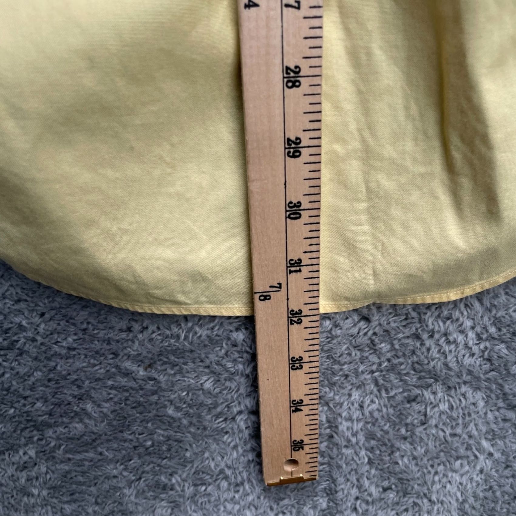 Lands' End Lands' End Shirt Mens Dress Shirt Button-Down 100% Cotton Yellow Long Sleeve Pleated Chest 48 M Regular Ocean City Preppy Casual Business Size 40R - 7 Thumbnail
