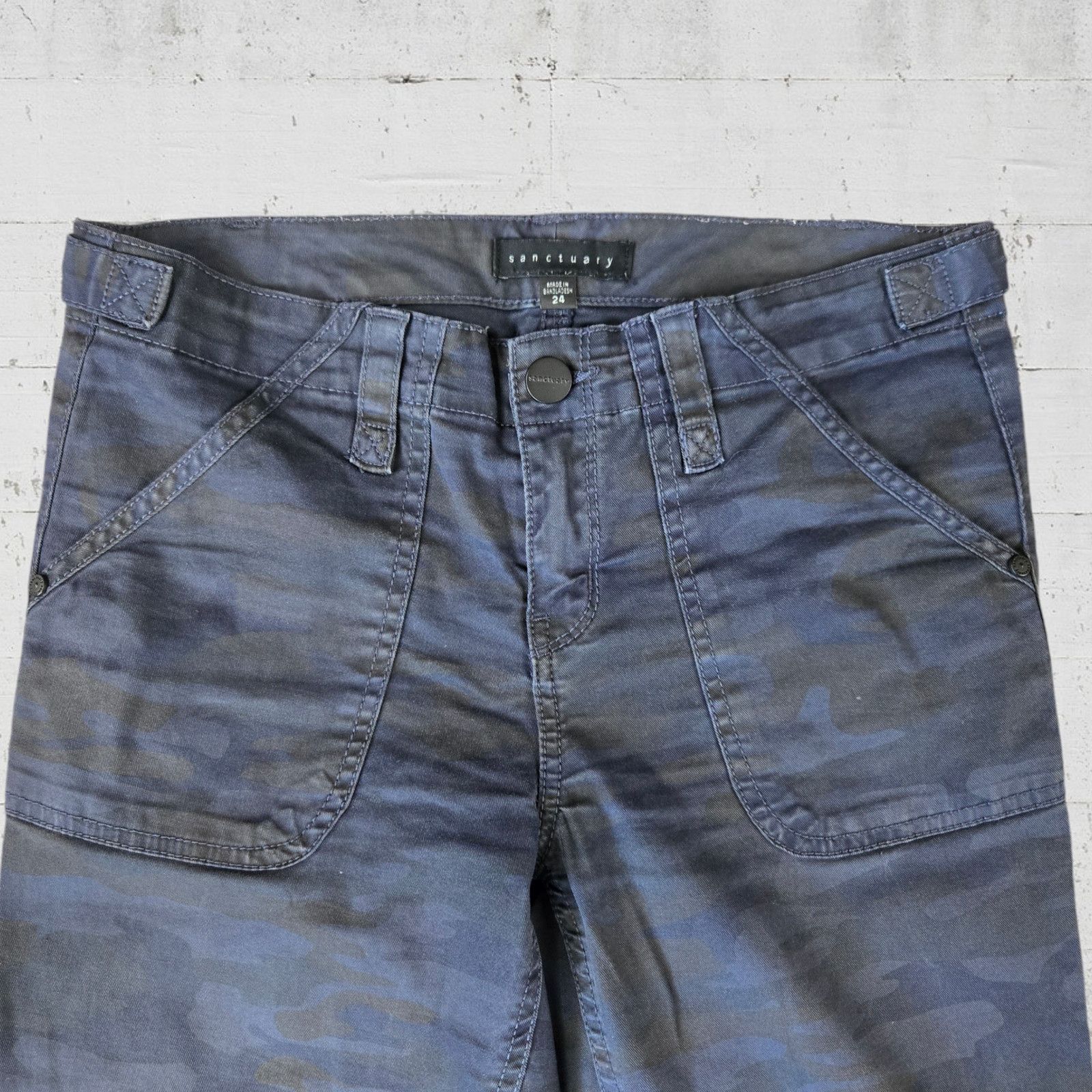 Sanctuary Sanctuary Blue Camo Ankle Skinny Jeans Size 24 Size 24" / US 00 / IT 34 - 4 Thumbnail