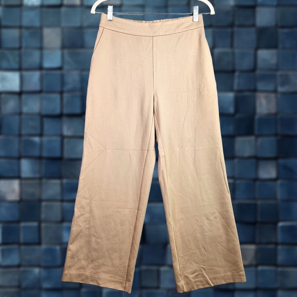 Vintage Petite Principle Pants Women Petite SP Beige Straight Leg Pull On Stretch Size 28" / US 6 / IT 42 - 1 Thumbnail