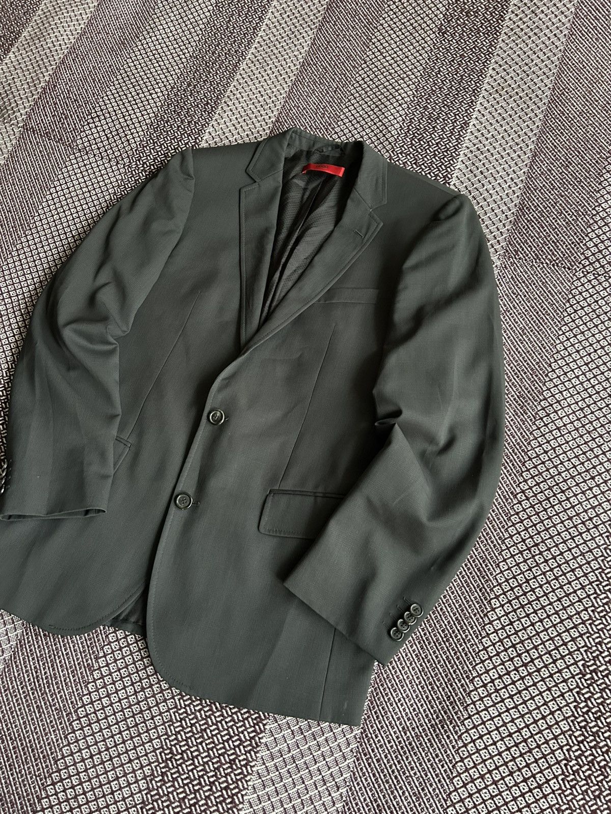 Hugo Boss Hugo Boss Virgin Wool & Polyester Solid Blazer Size 38R Mens Size 38R - 2 Thumbnail