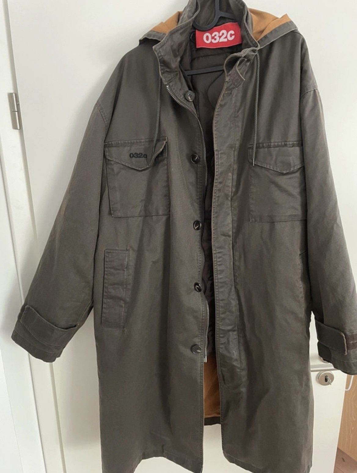 ジャケット・アウター 032c washed long-sleeve denim overcoat 032c washed long-sleeve denim overcoat 032c washed long-sleeve