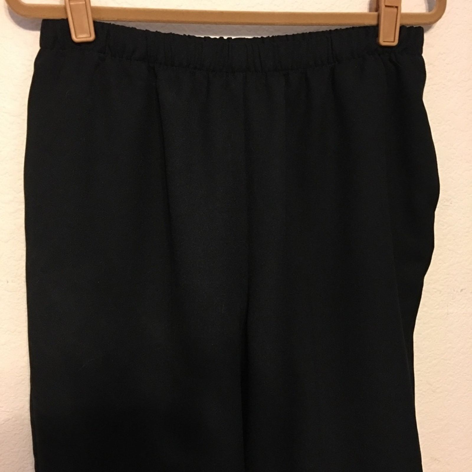 Other Black lightweight elastic waist pants NWOT LP Size 32" / US 10 / IT 46 - 2 Thumbnail