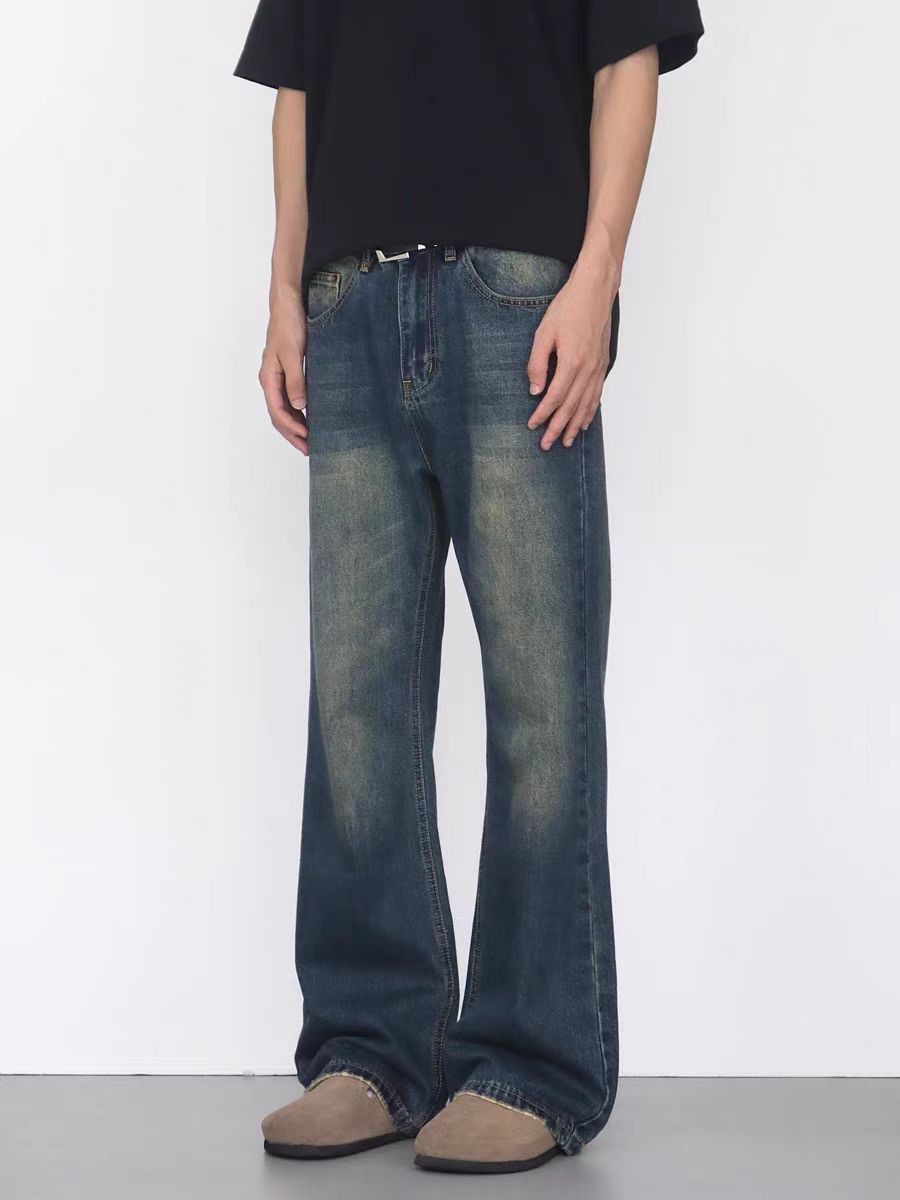 Japanese Brand × Jean Vintage washed micro flare straight leg jeans Size US 30 / EU 46 - 4 Thumbnail