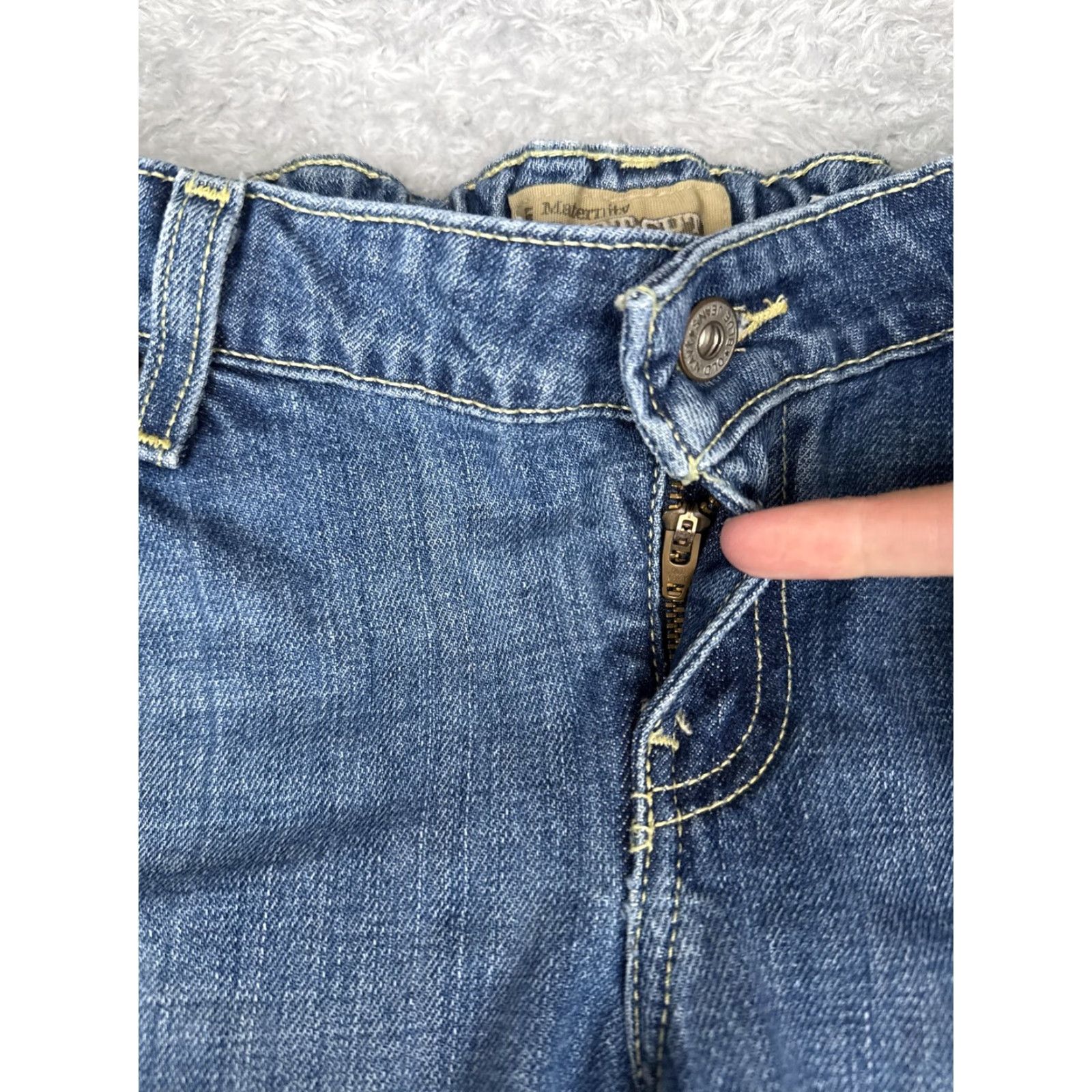 Old Navy Old Navy Maternity Jeans Womens M Blue Bootcut Elastic Waist Denim Medium Wash Size 32" / US 10 / IT 46 - 5 Thumbnail