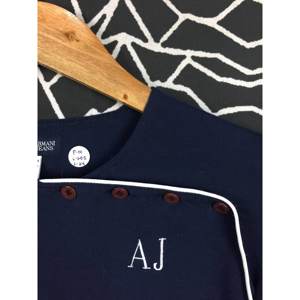Armani Armani Jeans Made In Italy Nautical Button Longsleeve Tee Size S / US 4 / IT 40 - 4 Thumbnail