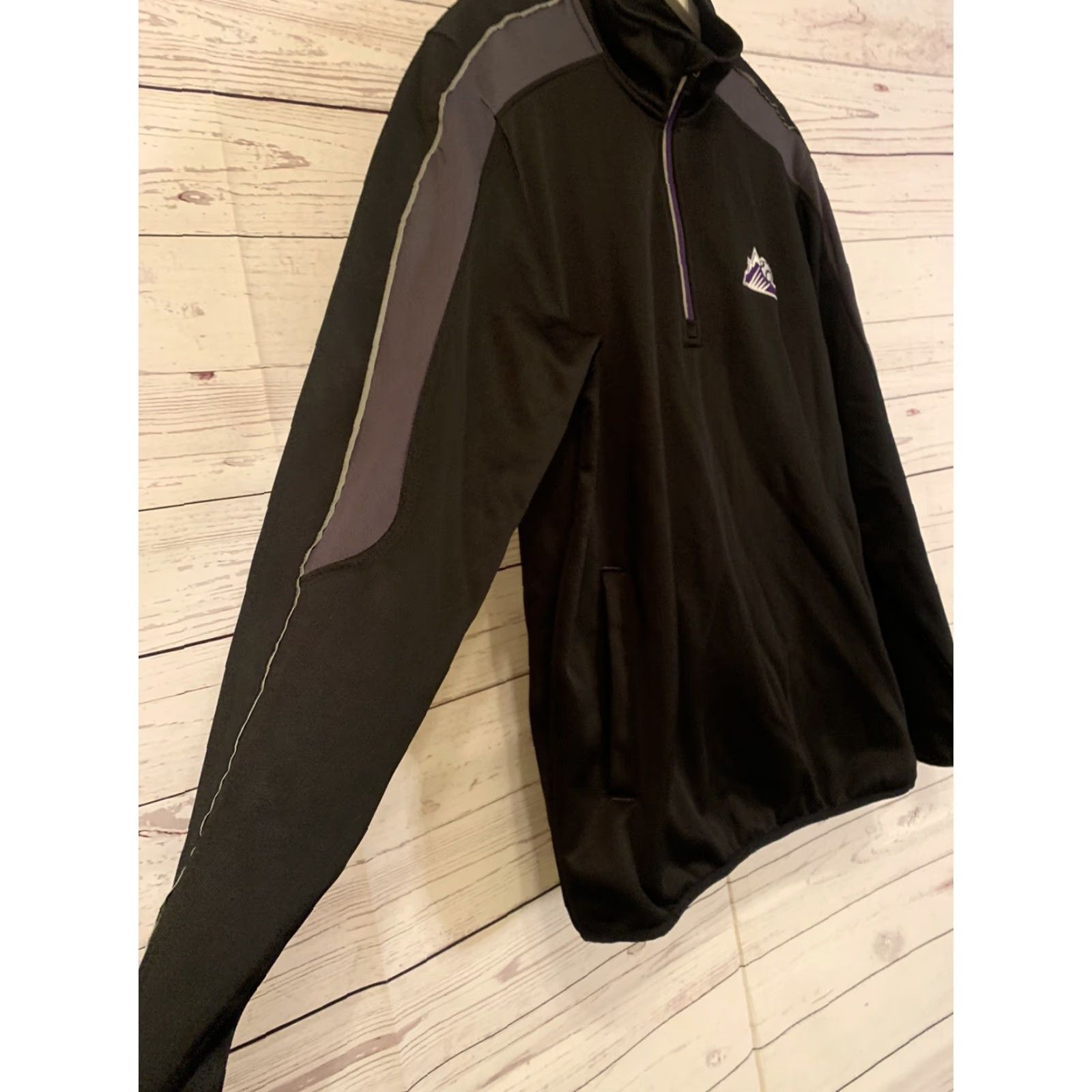 G-III Mens G-iii Sports by Carl Banks MLB Colorado Rockies Black Jacket 1/2 Zip Size L Size US L / EU 52-54 / 3 - 4 Thumbnail