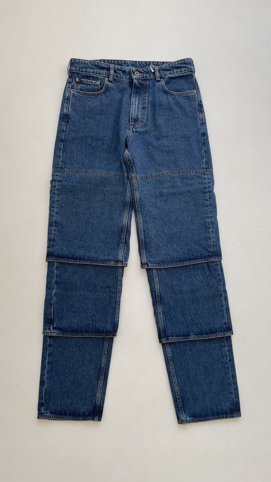 Y/Project Triple Layer Washed Blue Denim Jeans Size US 32 / EU 48 - 3 Thumbnail