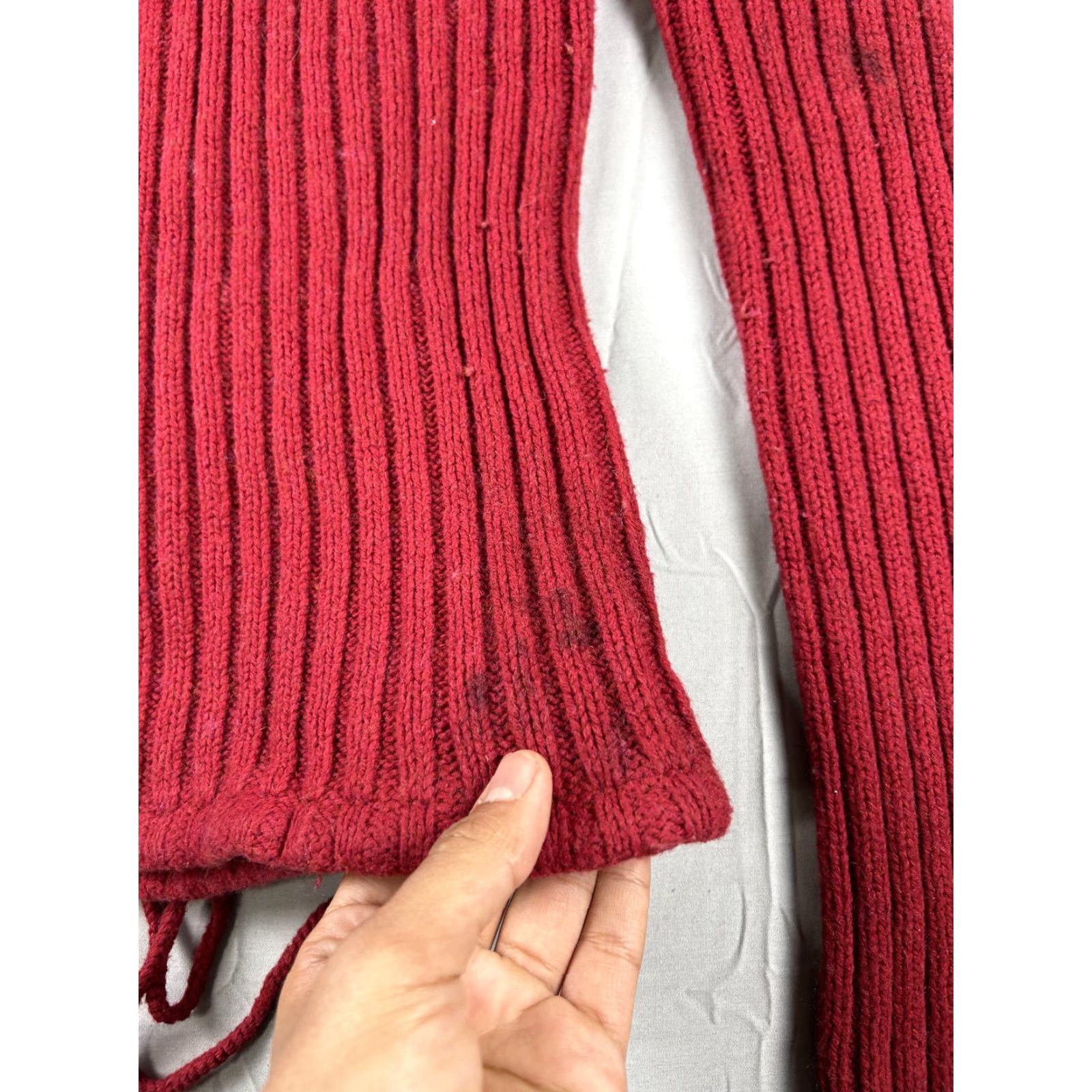 Abercrombie & Fitch VINTAGE Abercrombie & Fitch Sweater Womens XL Hooded Knit Pullover Red Size XL / US 12-14 / IT 48-50 - 6 Thumbnail
