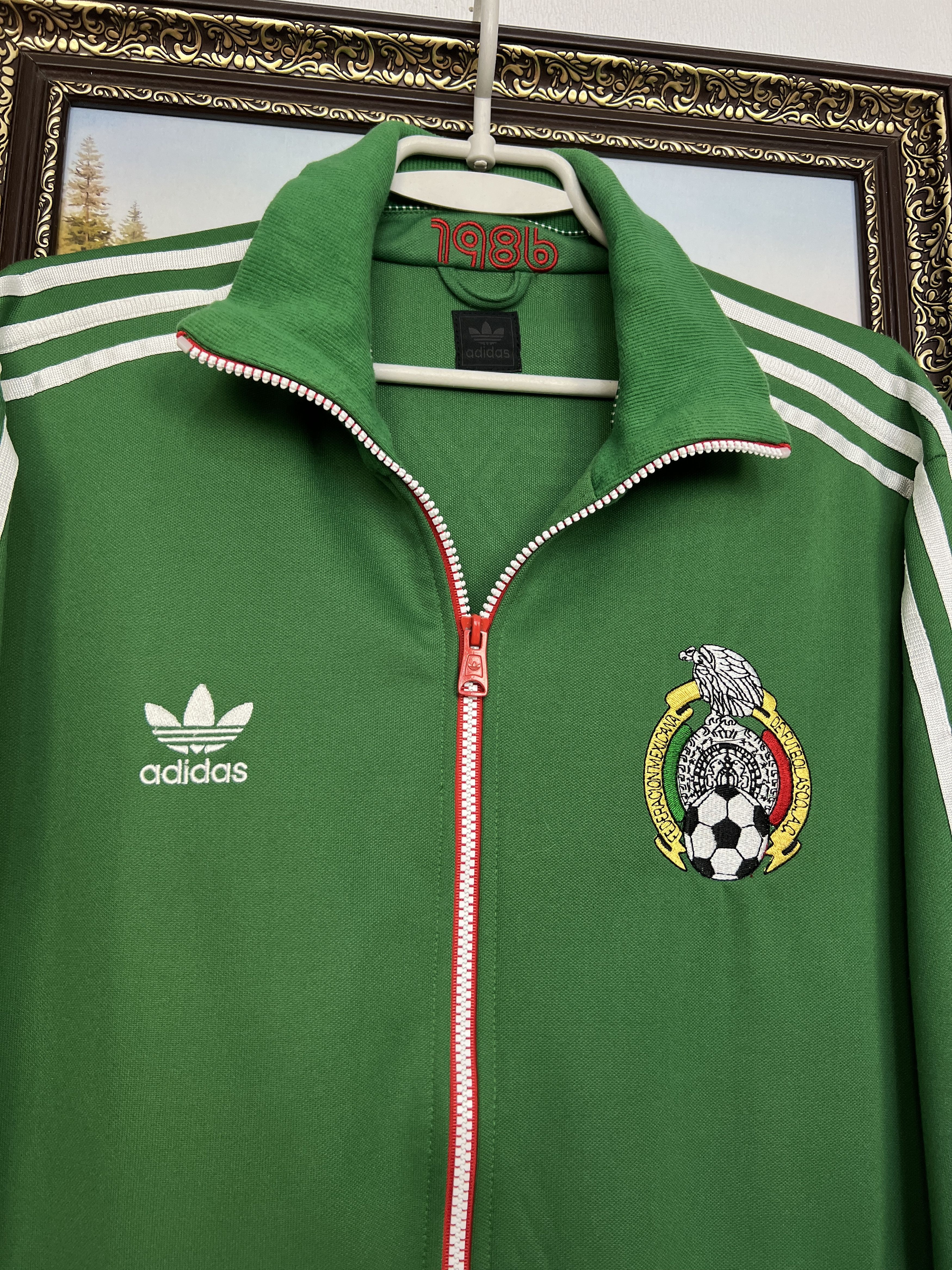 Adidas Originals Mexico World Cup Football Jacket Soccer Track Top Size US XL / EU 56 / 4 - 3 Thumbnail
