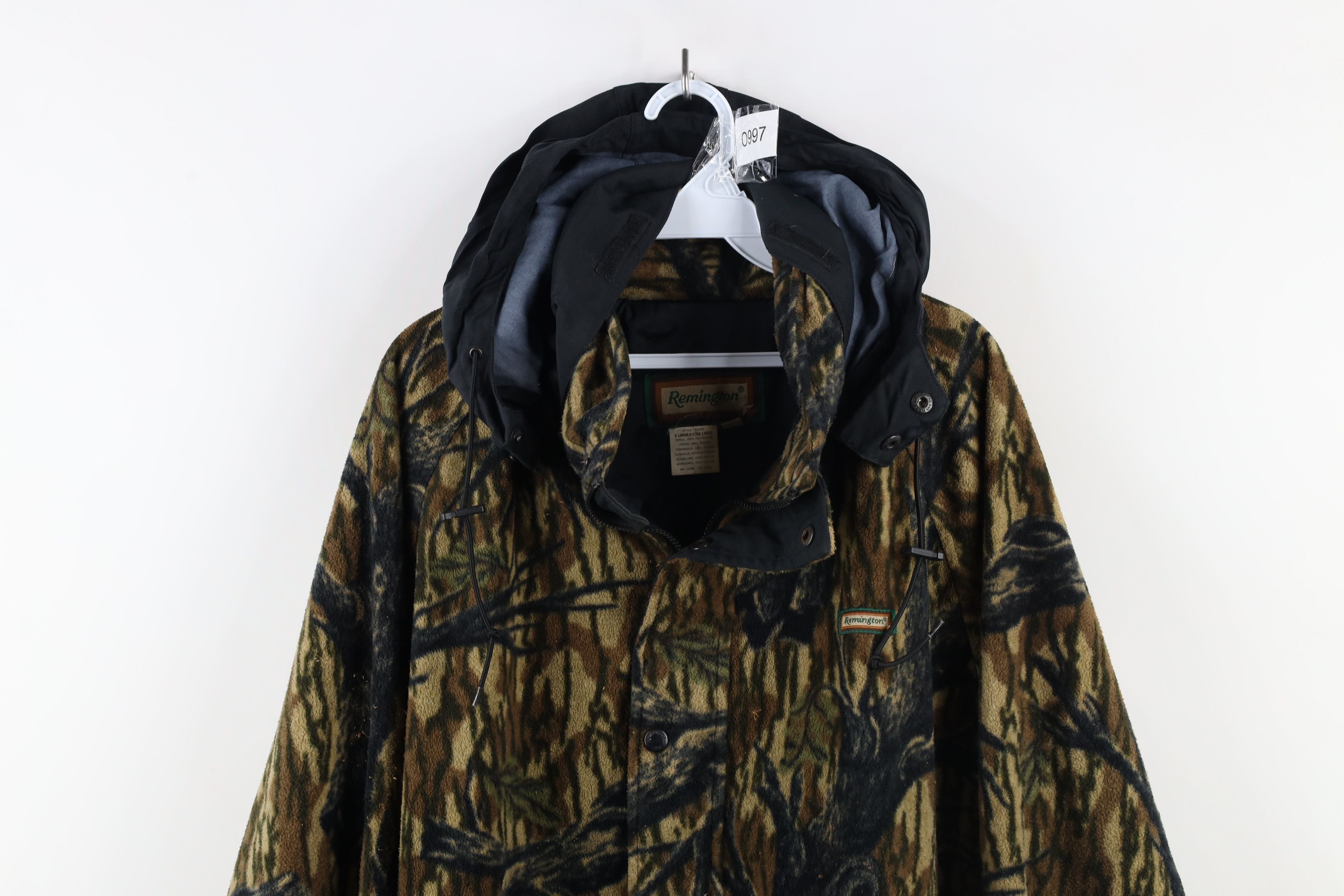 Vintage Vintage 90s Remington Camouflage Fleece Hooded Parka Jacket Size US XL / EU 56 / 4 - 2 Thumbnail