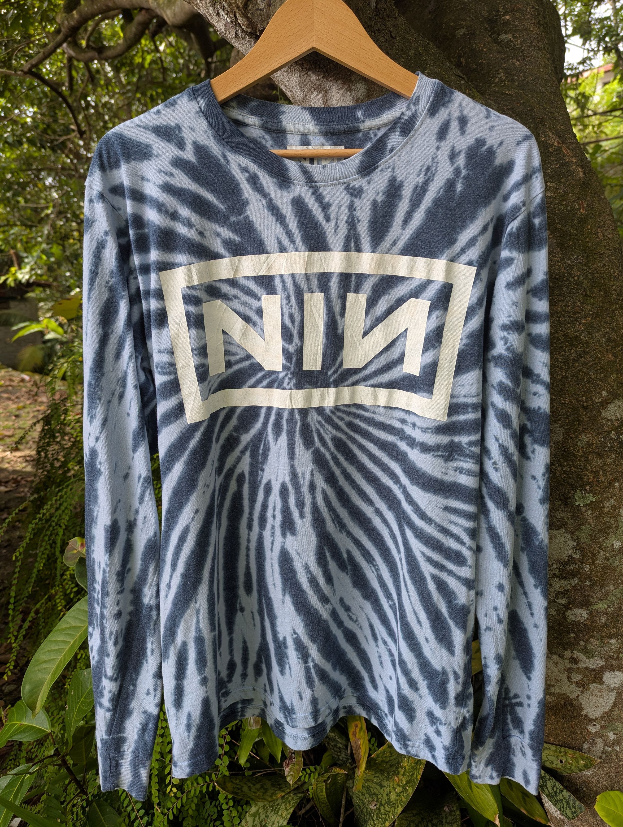 NIN NINE INCH NAILS Tie dye Long Band Tshirt
