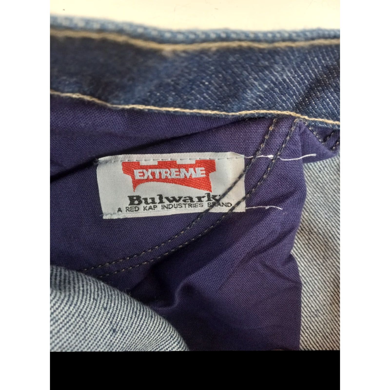 Vintage VINTAGE Bulwark Pants Men's Flame-Resistant FR Work Blue Jeans 32L Made In USA Read Size US 32 / EU 48 - 3 Thumbnail