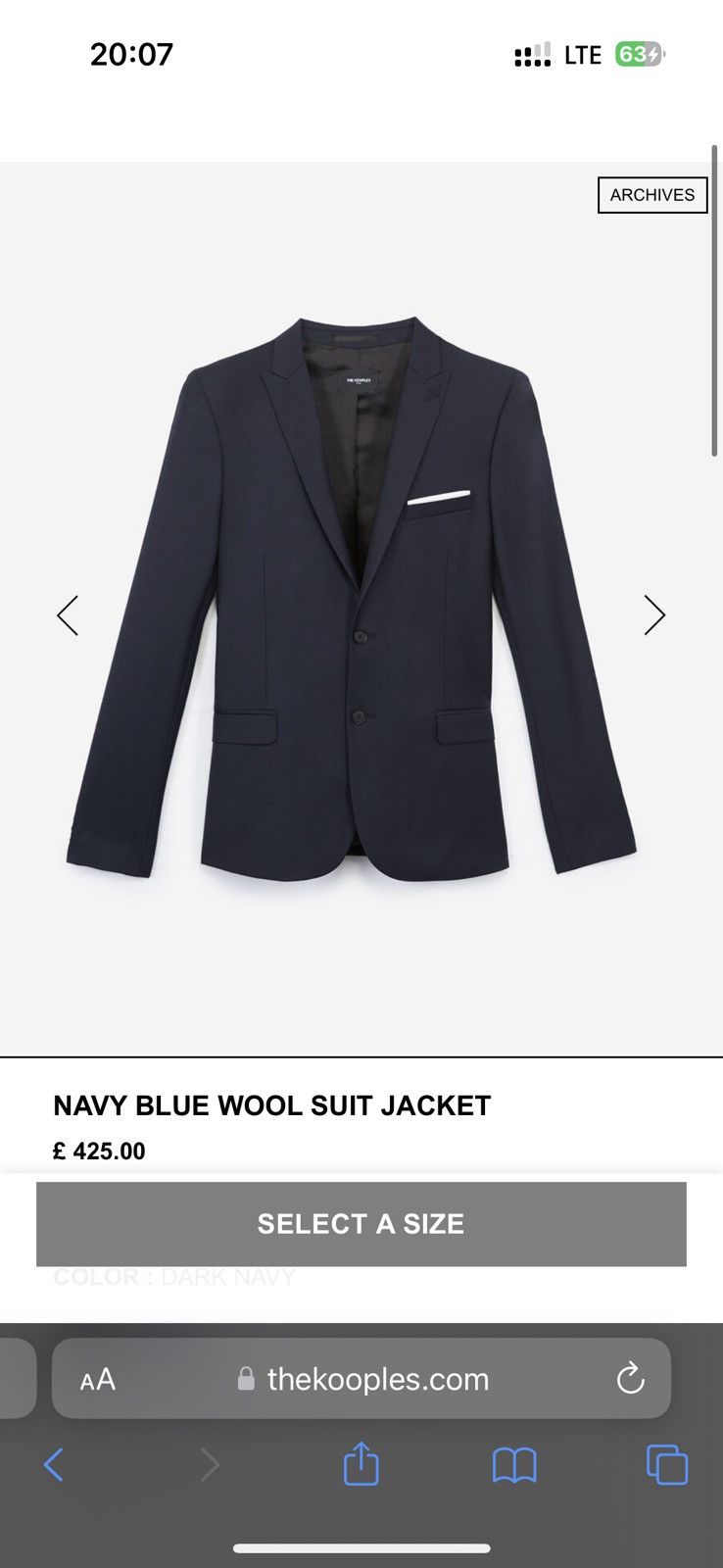 The Kooples × Vintage The Kooples Wool Suit Blazer + Pants Size 40S - 2 Thumbnail