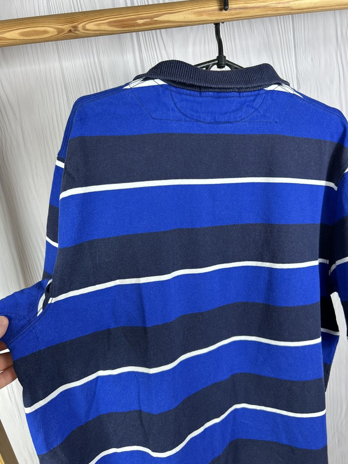Polo Ralph Lauren Vintage Polo Ralph Lauren Stripped Polo Heavy Cotton Size L Size US L / EU 52-54 / 3 - 10 Thumbnail